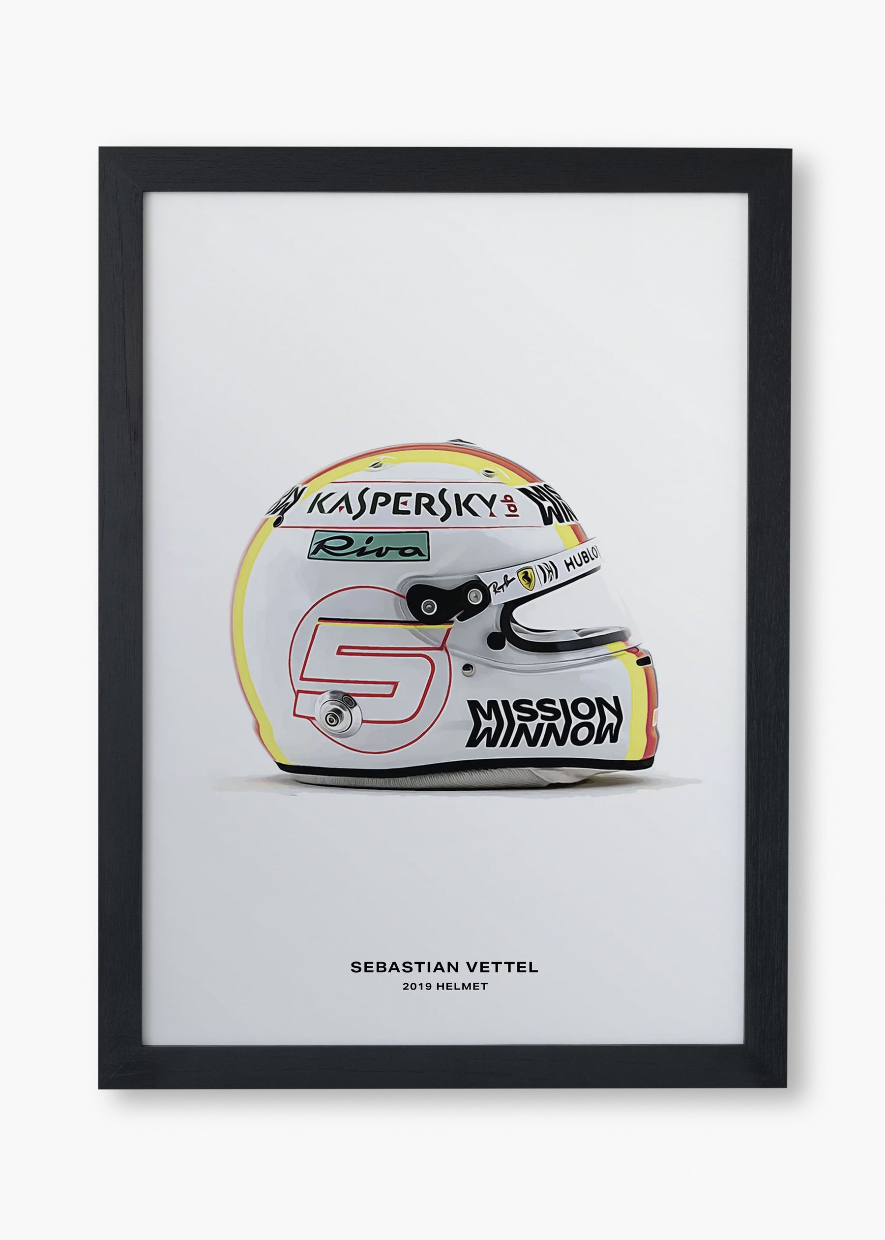 Quadro Capacete Sebastian Vettel 2019 Fórmula 1