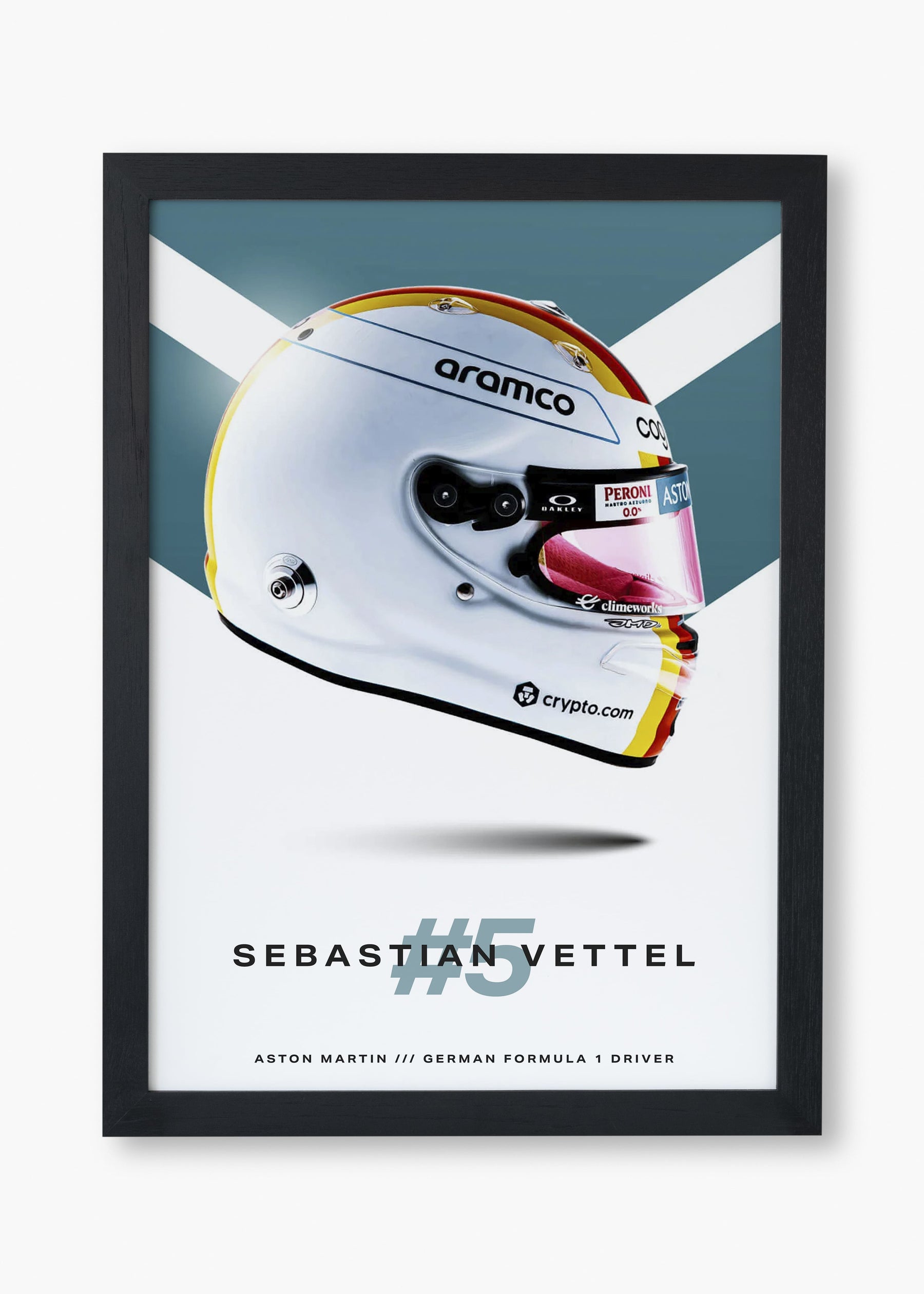 Quadro Capacete Sebastian Vettel 2022 Fórmula 1