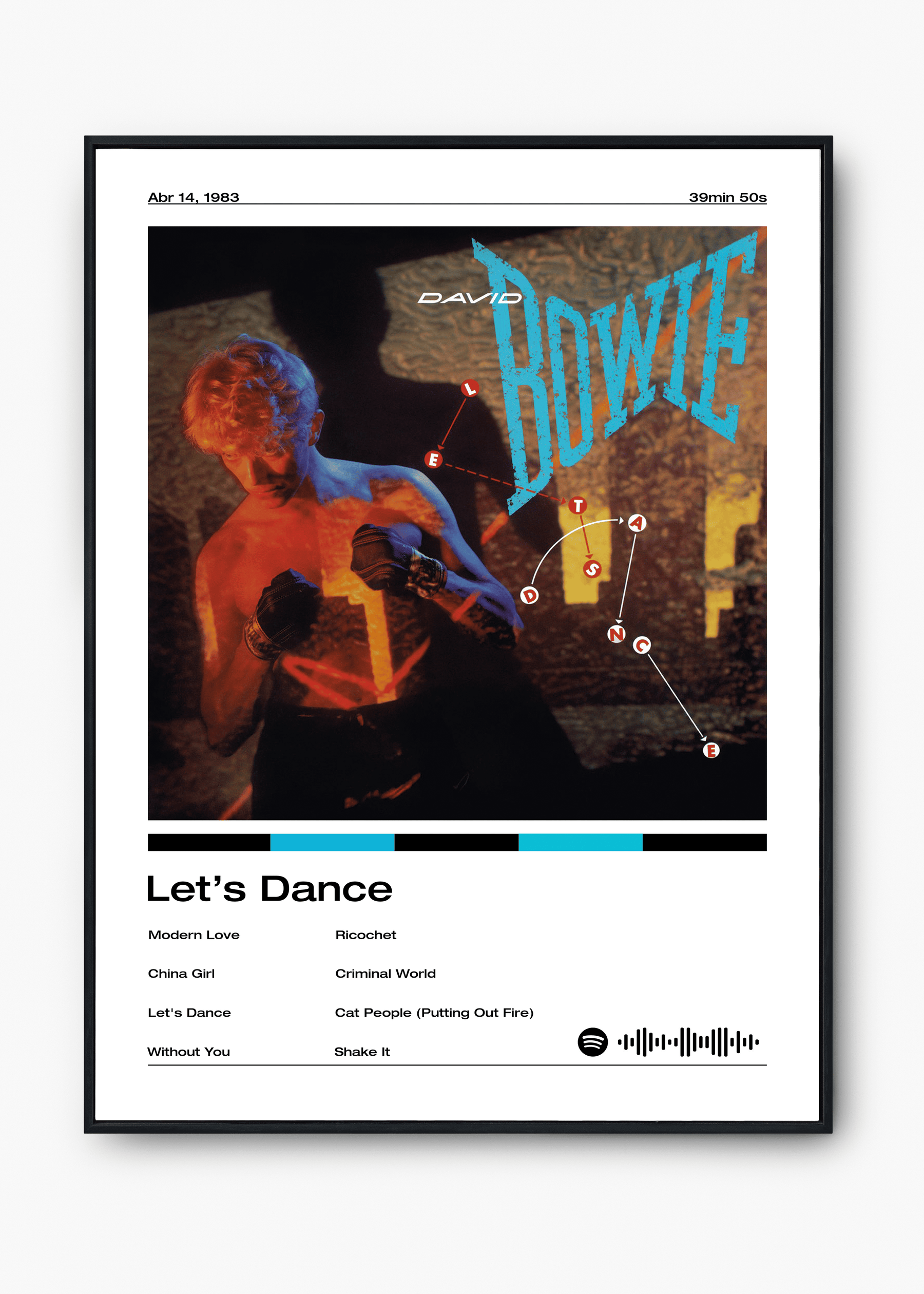 Quadro David Bowie Let's Dance