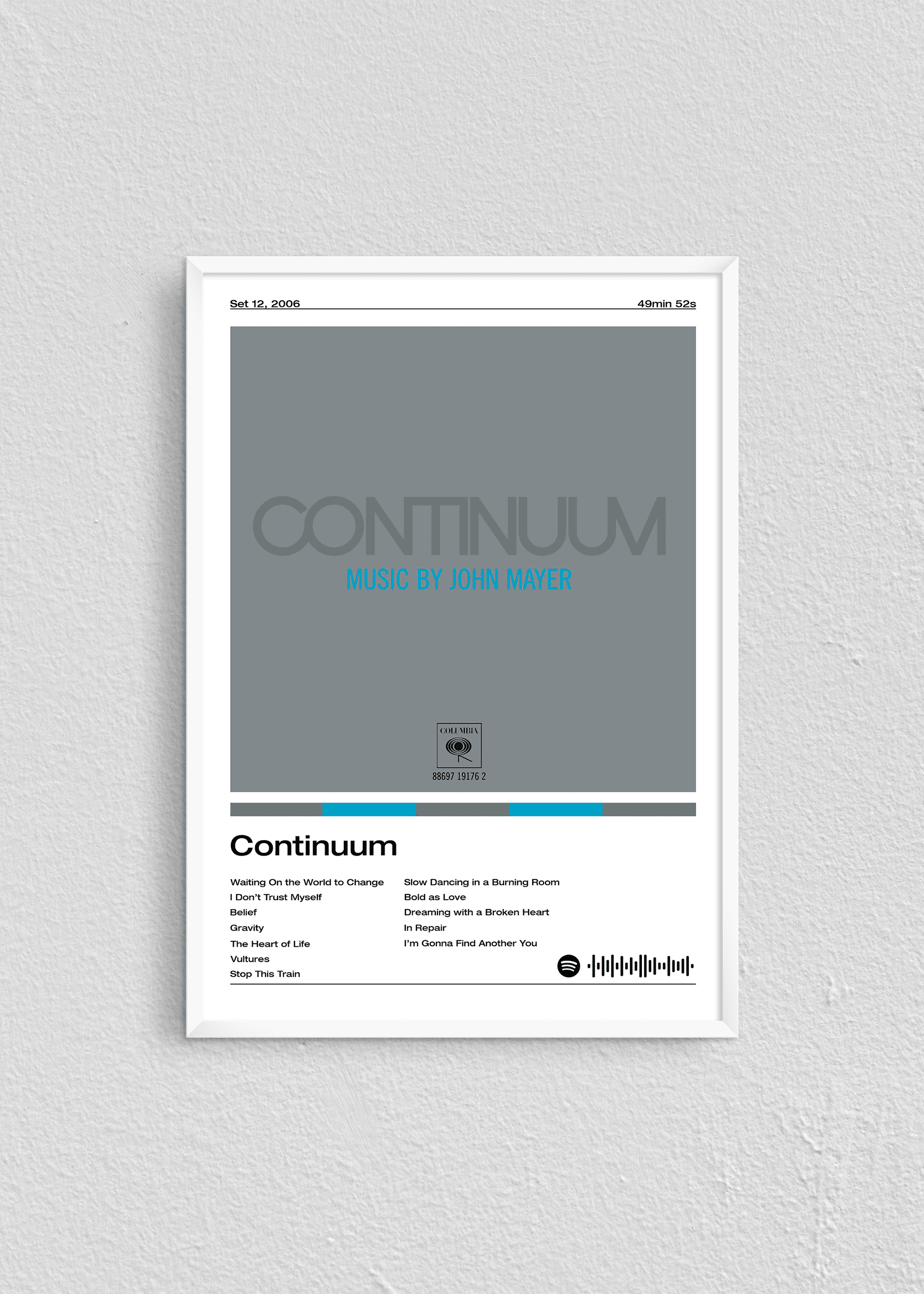 Quadro John Mayer Continuum