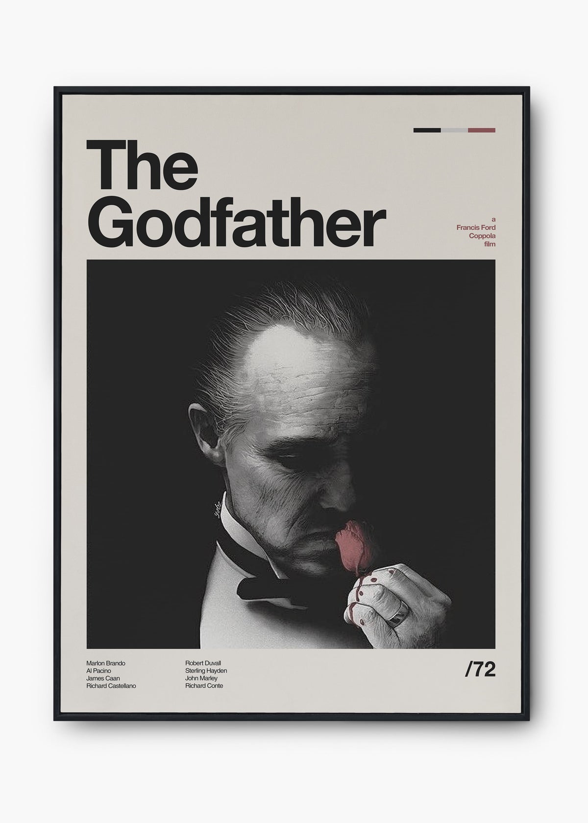Quadro decorativo Poderoso Chefão The Godfather — arte de cinema para parede | Cübe Quadros