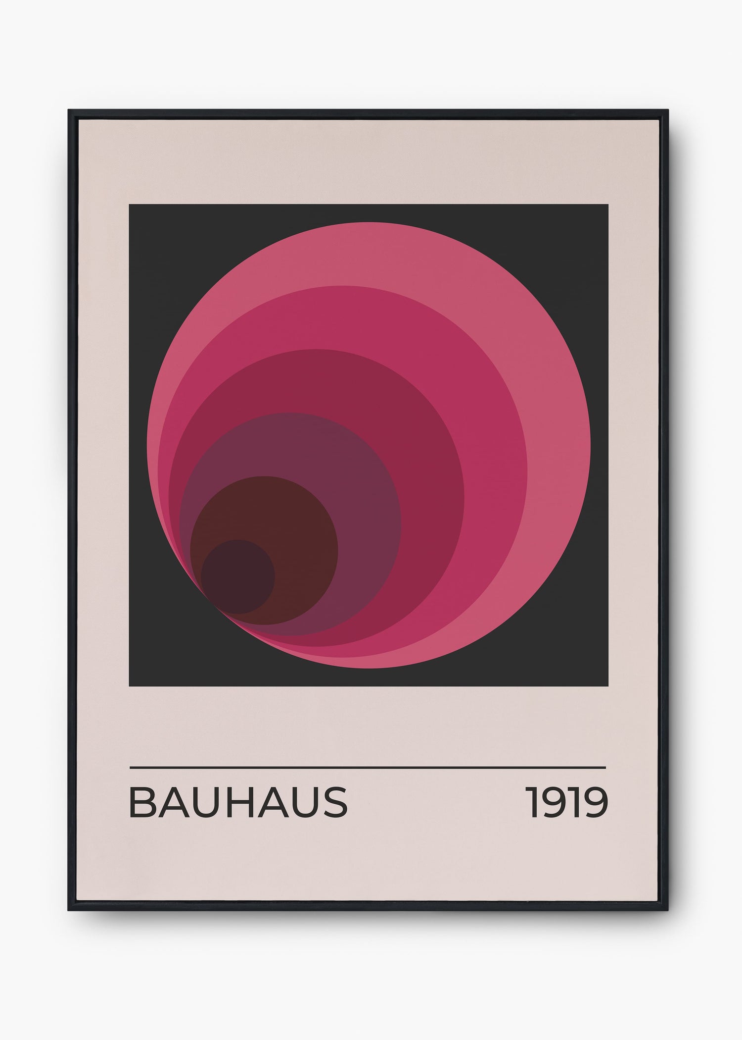 Quadro Bauhaus Rotation com formas geométricas na decoração