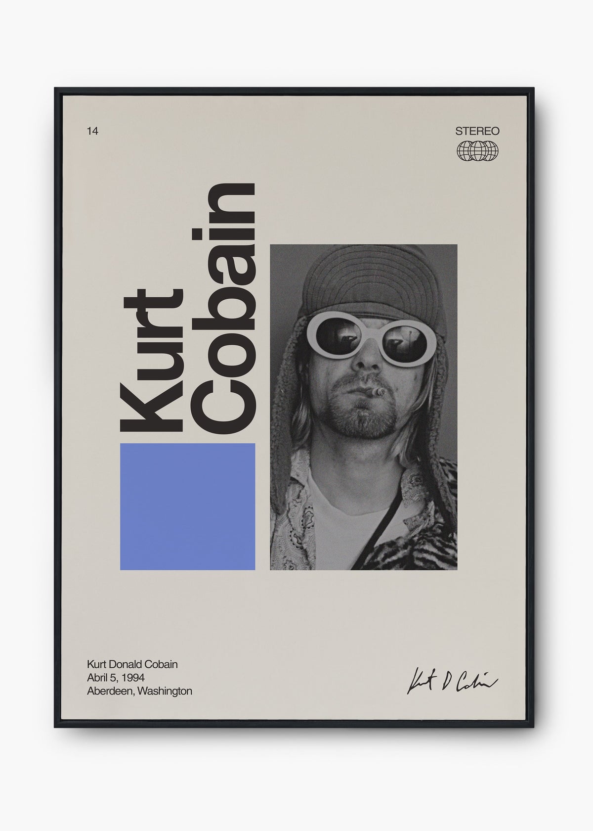 Quadro Signature Kurt Cobain