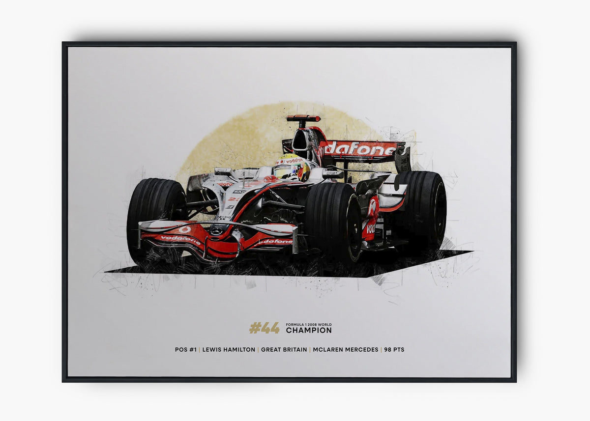 Quadro Lewis Hamilton 2008 World Champion