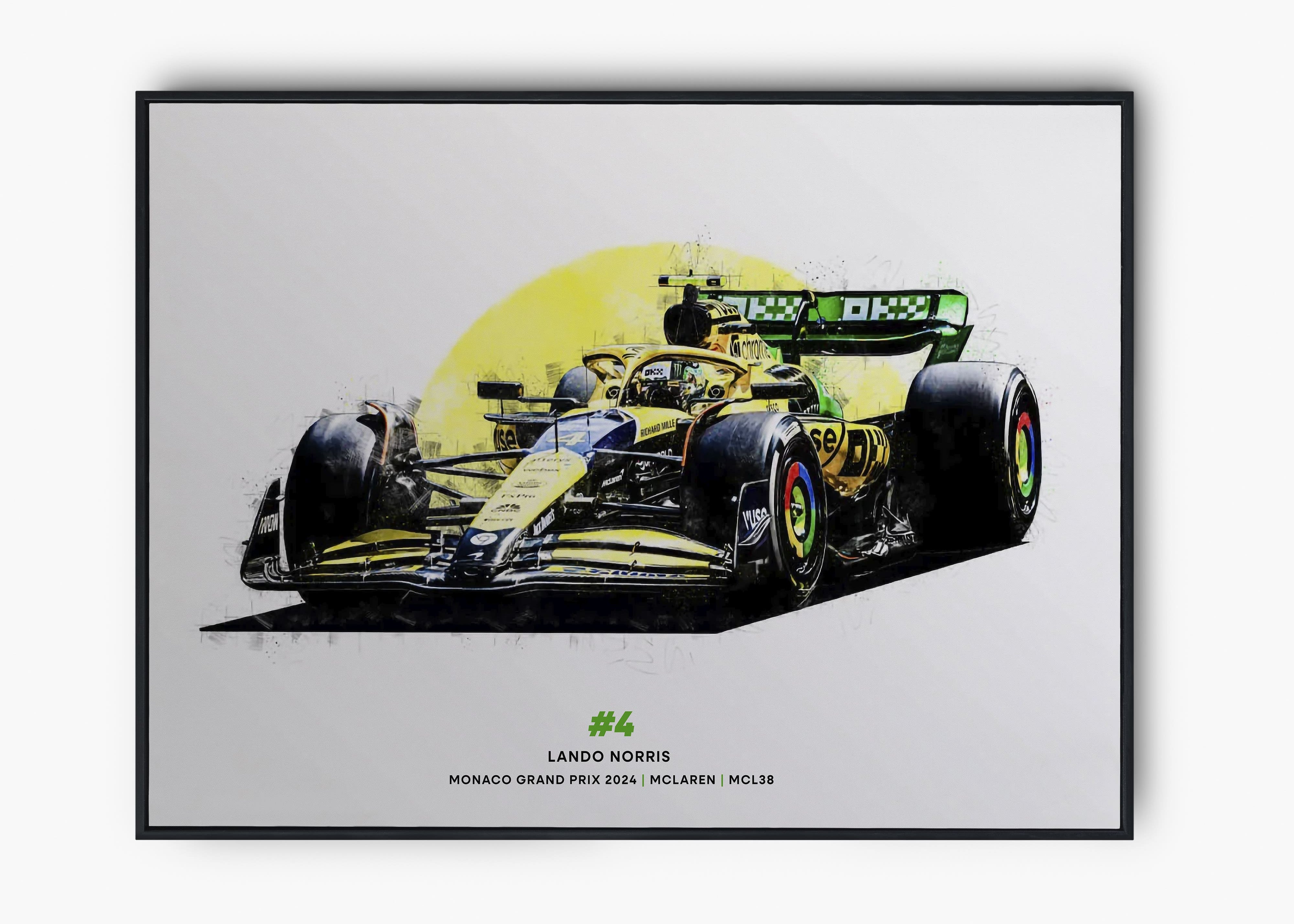 Quadro Lando Norris #4 Monaco GP 2024