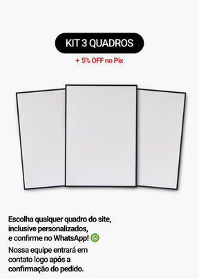 Kit 3 Quadros A Sua Escolha