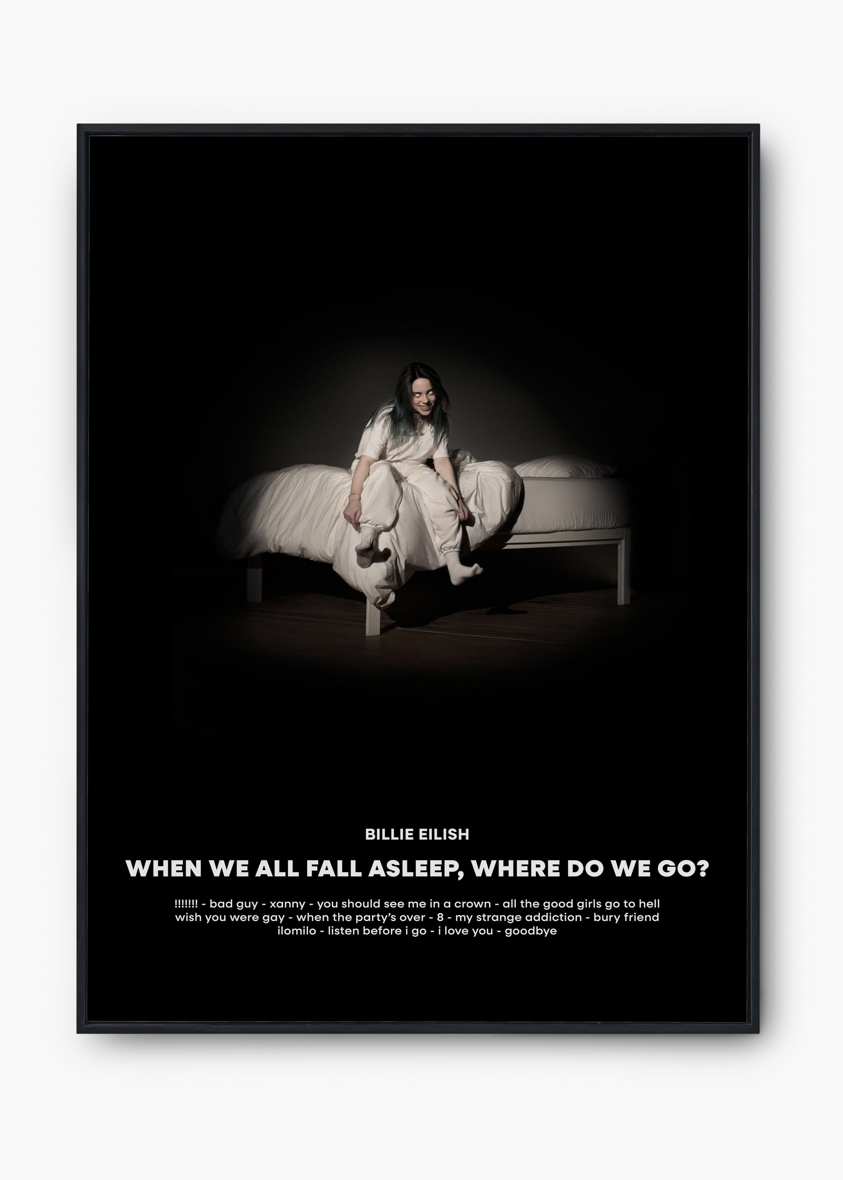 Quadro Billie Eilish When We All Fall Asleep Capa