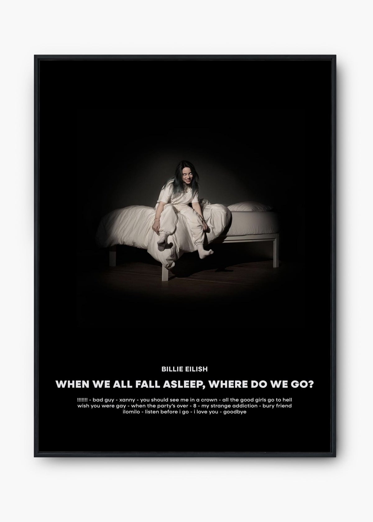 Quadro Billie Eilish When We All Fall Asleep Capa