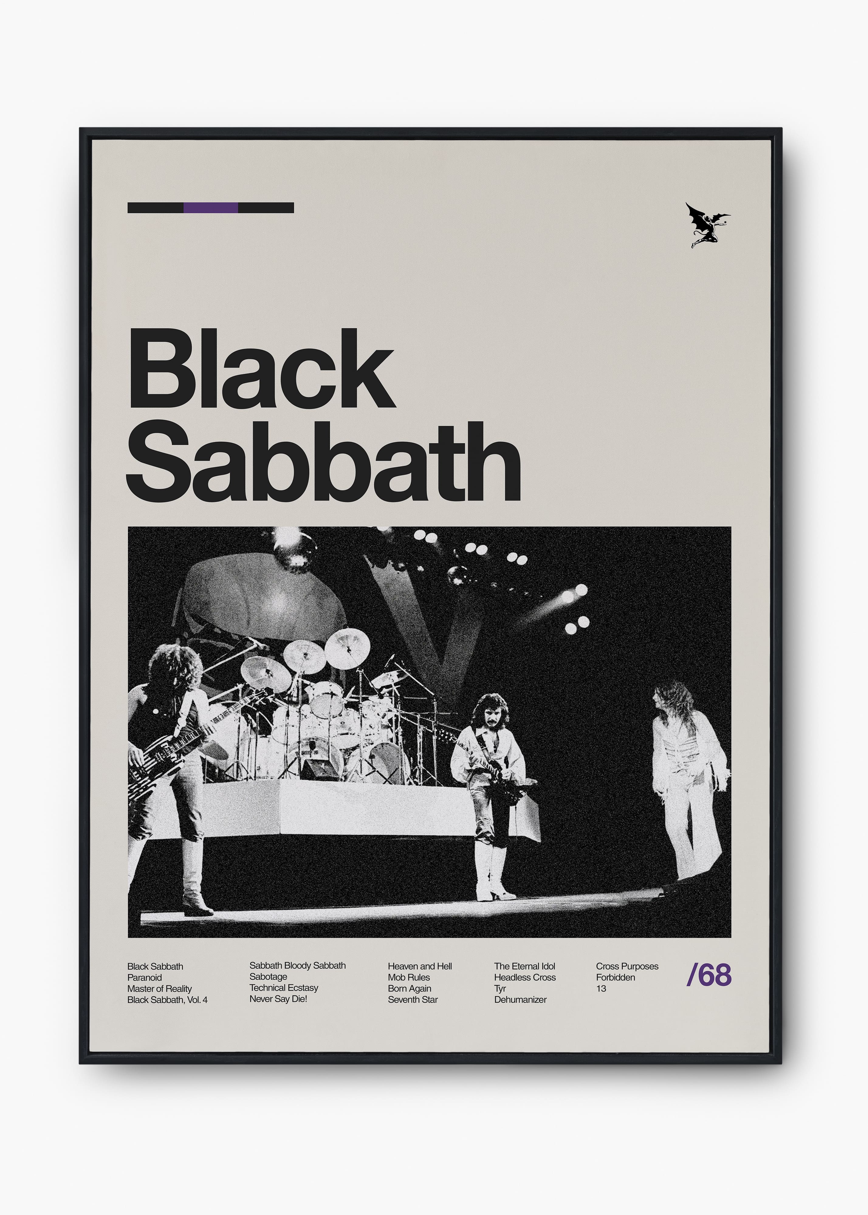 Quadro Black Sabbath Banda