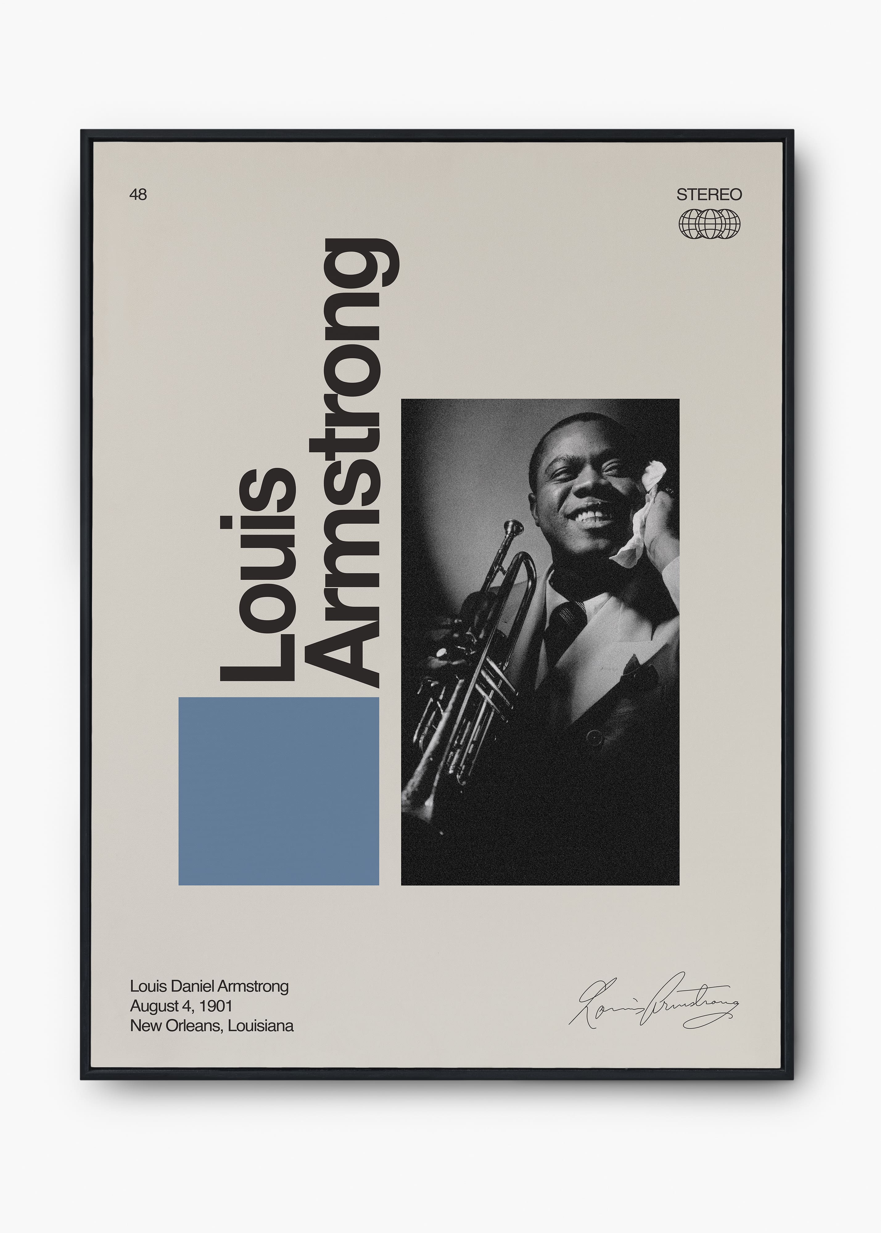 Quadro Signature Louis Armstrong
