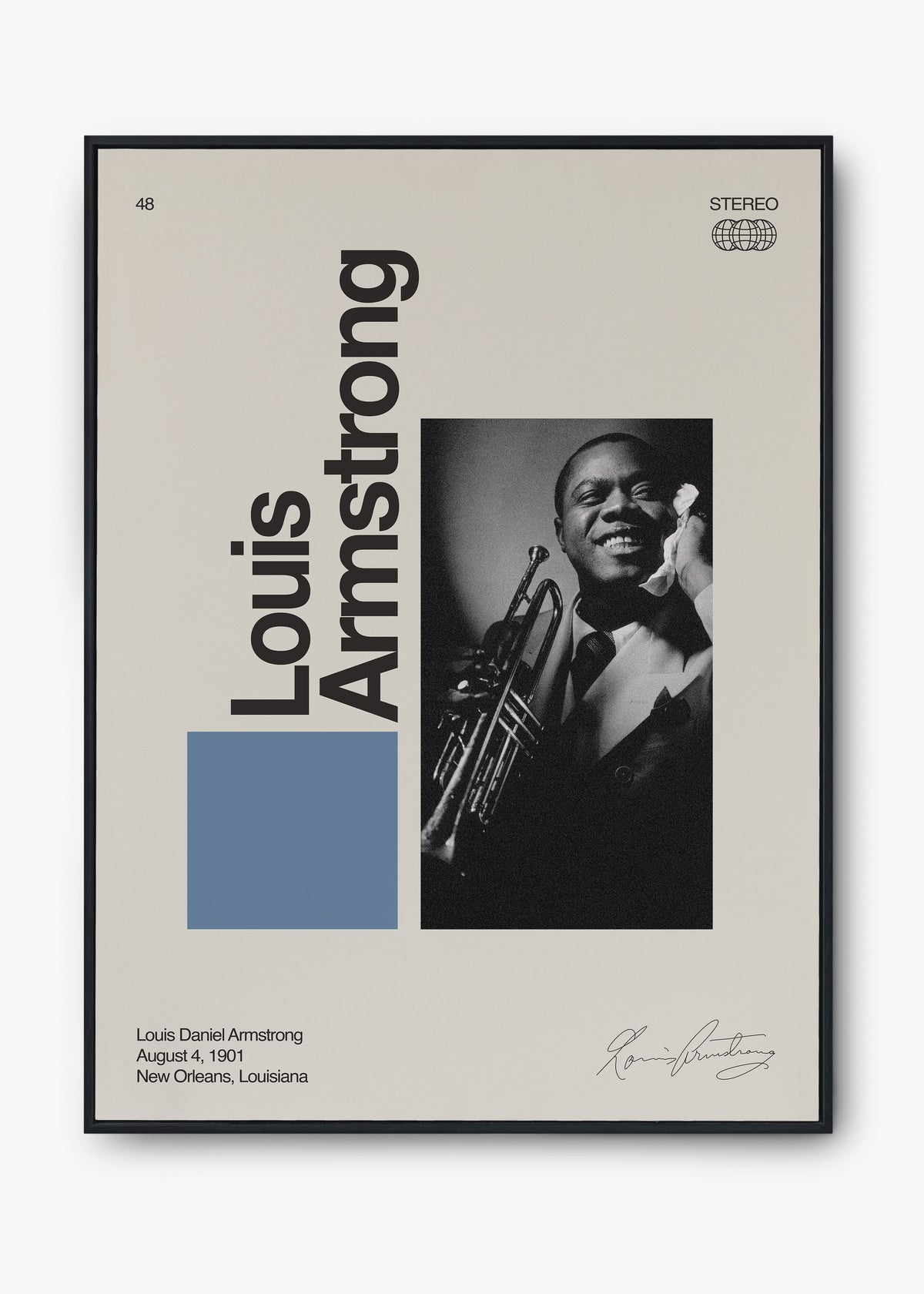 Quadro Signature Louis Armstrong