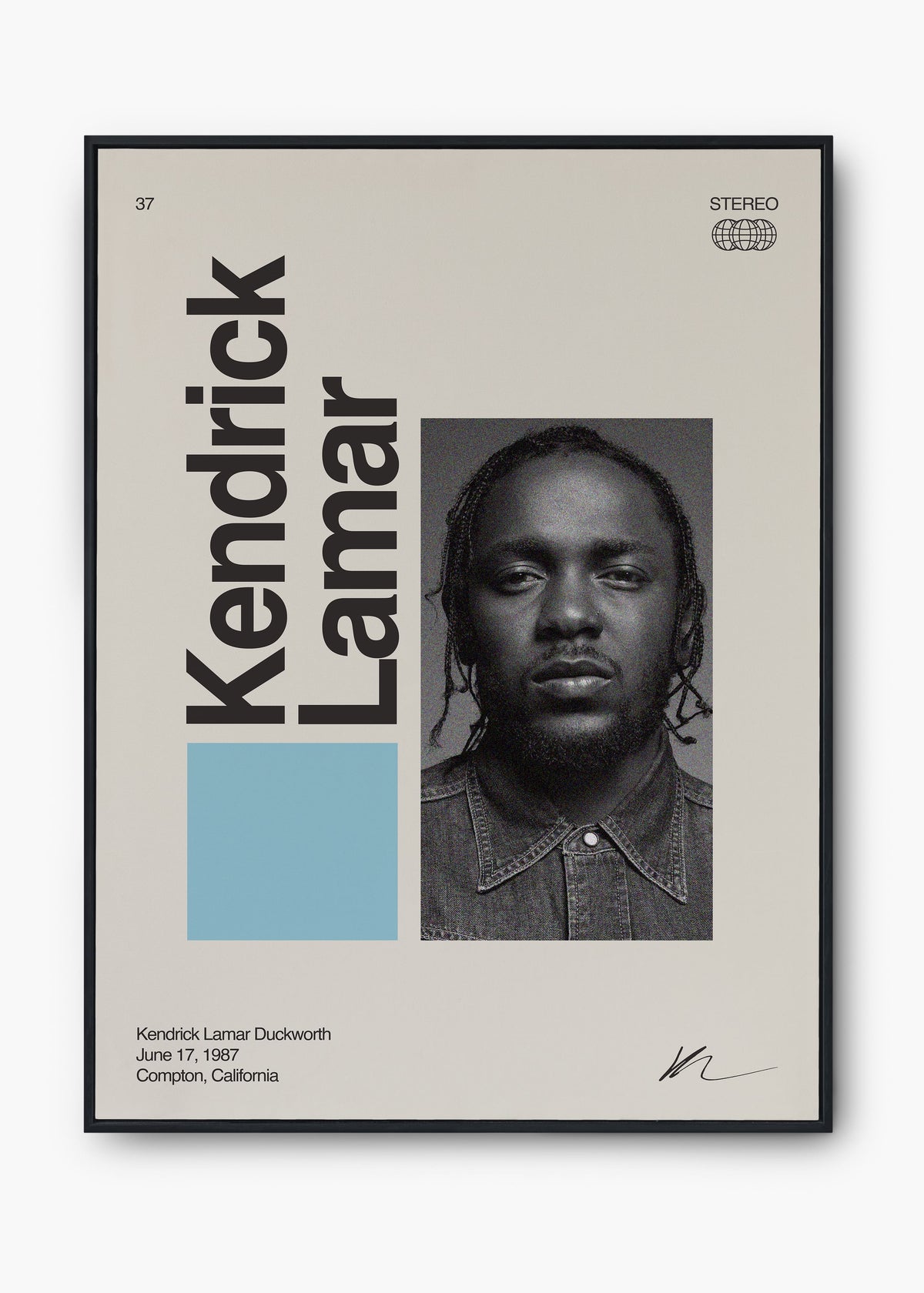 Quadro Signature Kendrick Lamar