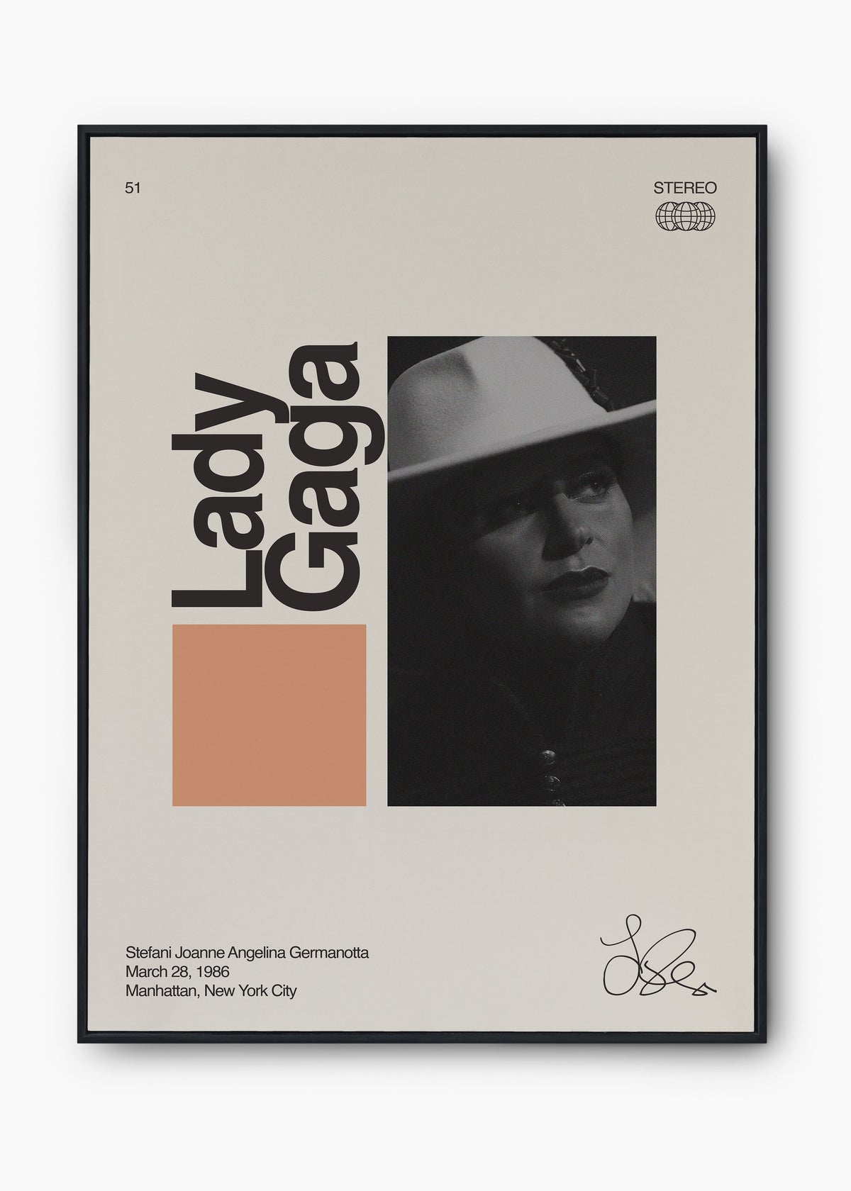 Quadro Signature Lady Gaga