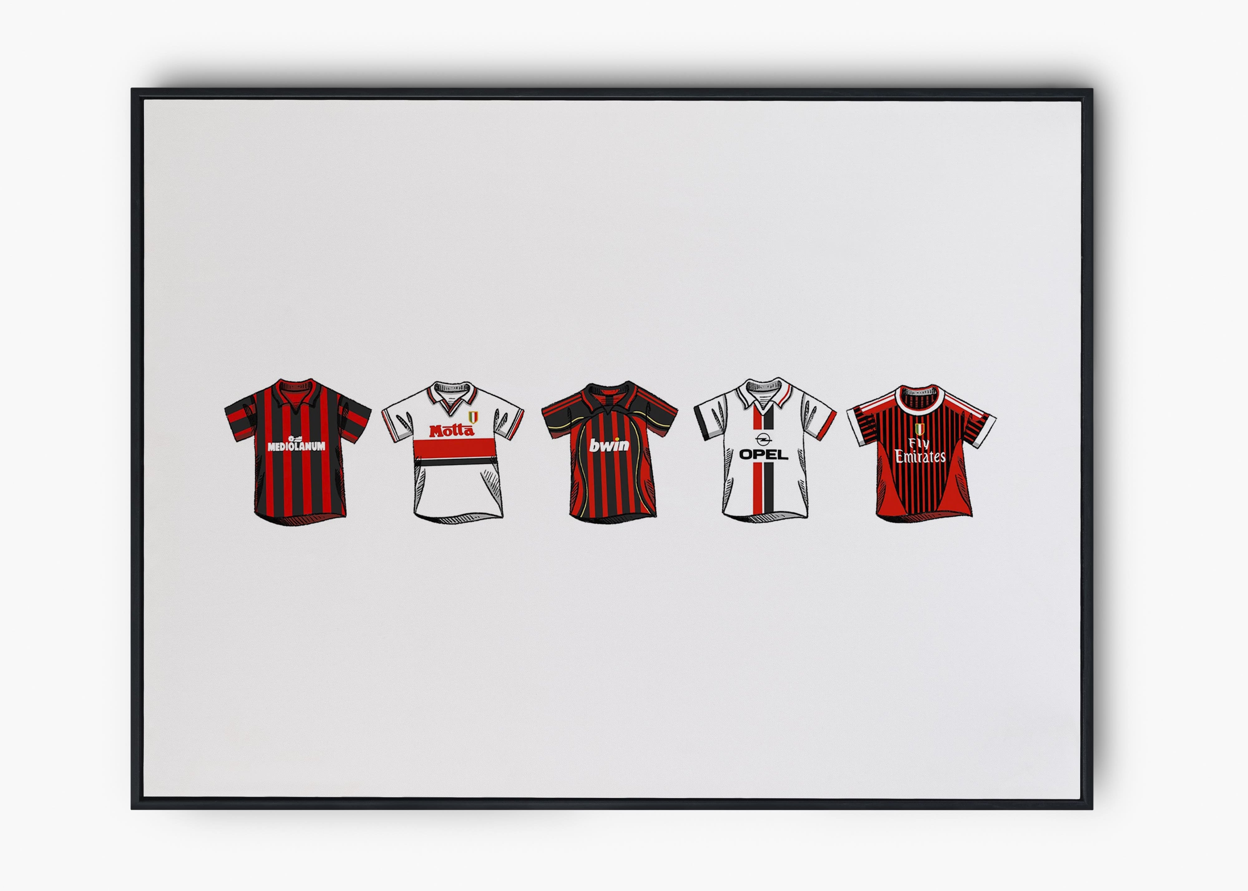 Photo Vintage AC Milan Années 80/90 – Maillot Porté – Collection Football Rétro – Occasion