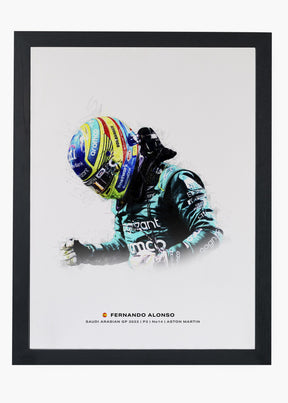 Quadro Charles Fernando Alonso Arábia Saudita 2023