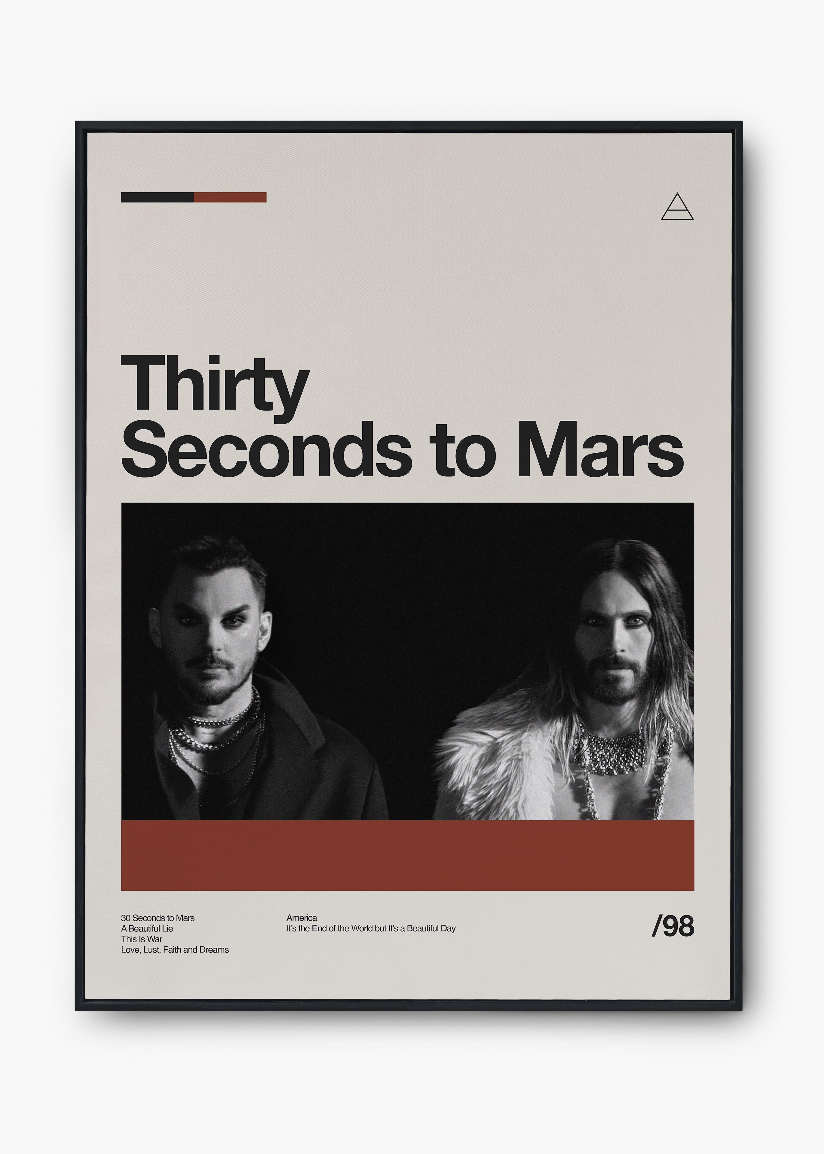 Quadro Thirty Seconds to Mars Banda