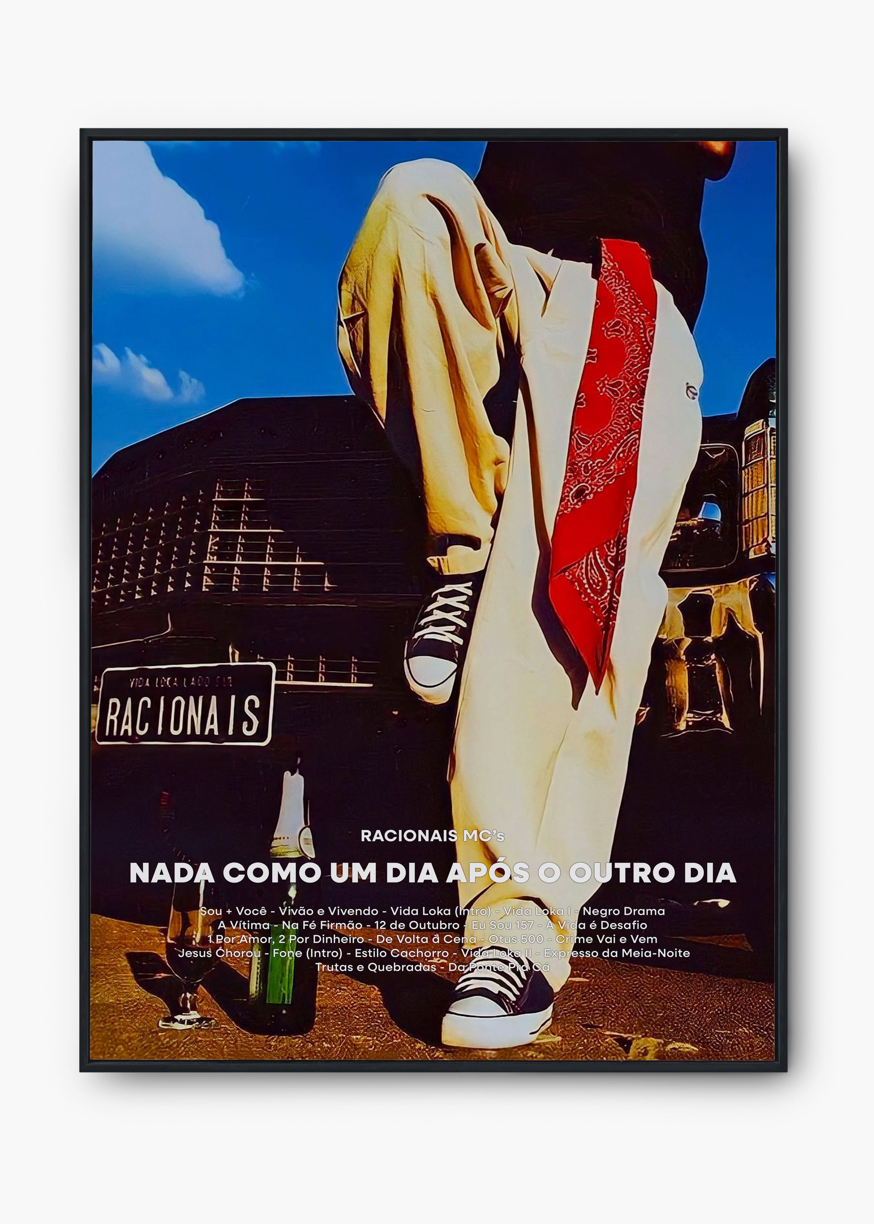 Quadro Racionais Mc`s - Nada como um Dia após o outro Dia Capa