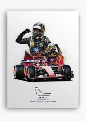 Quadro Charles Leclerc Monza 2024