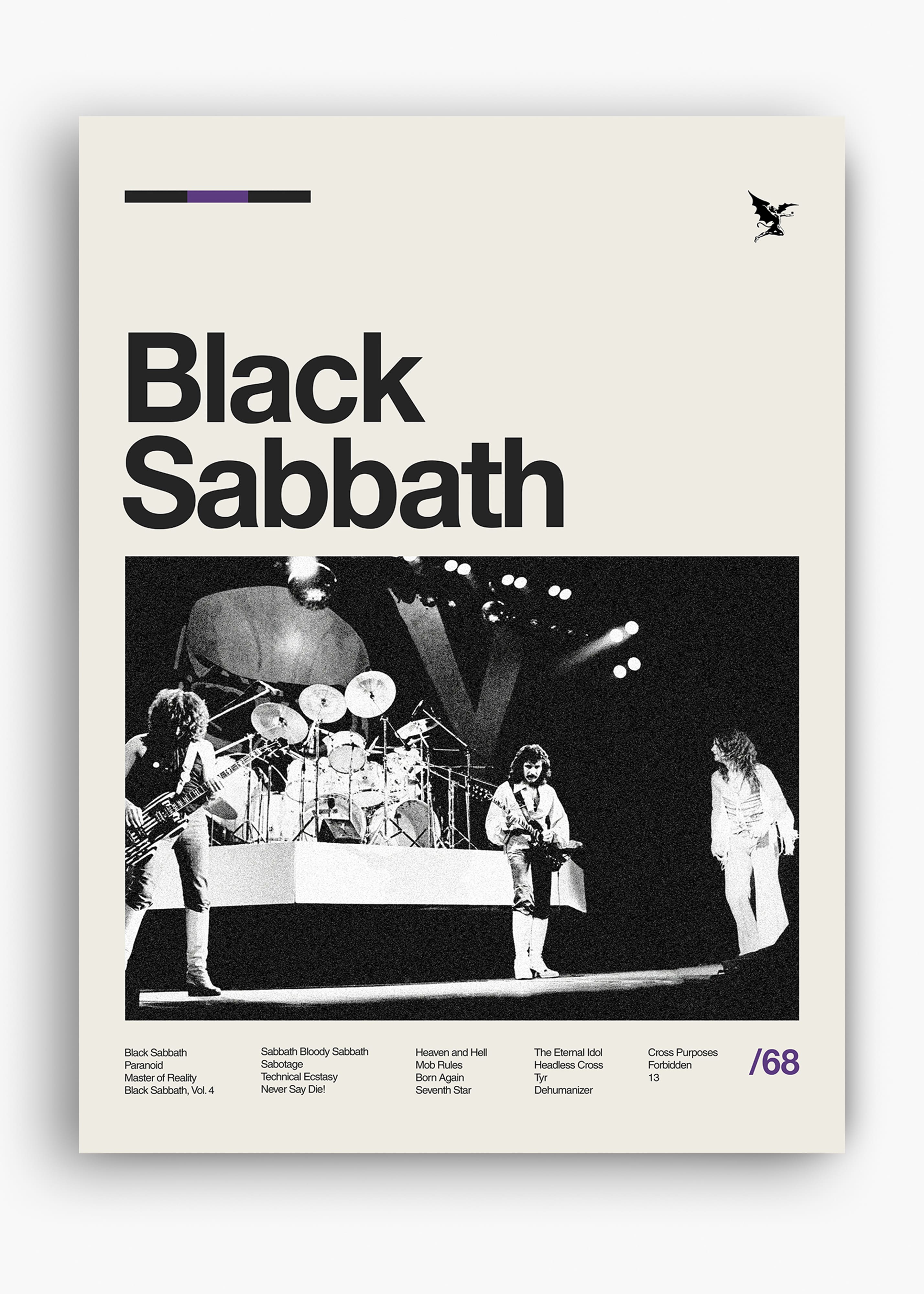 Quadro Black Sabbath Banda