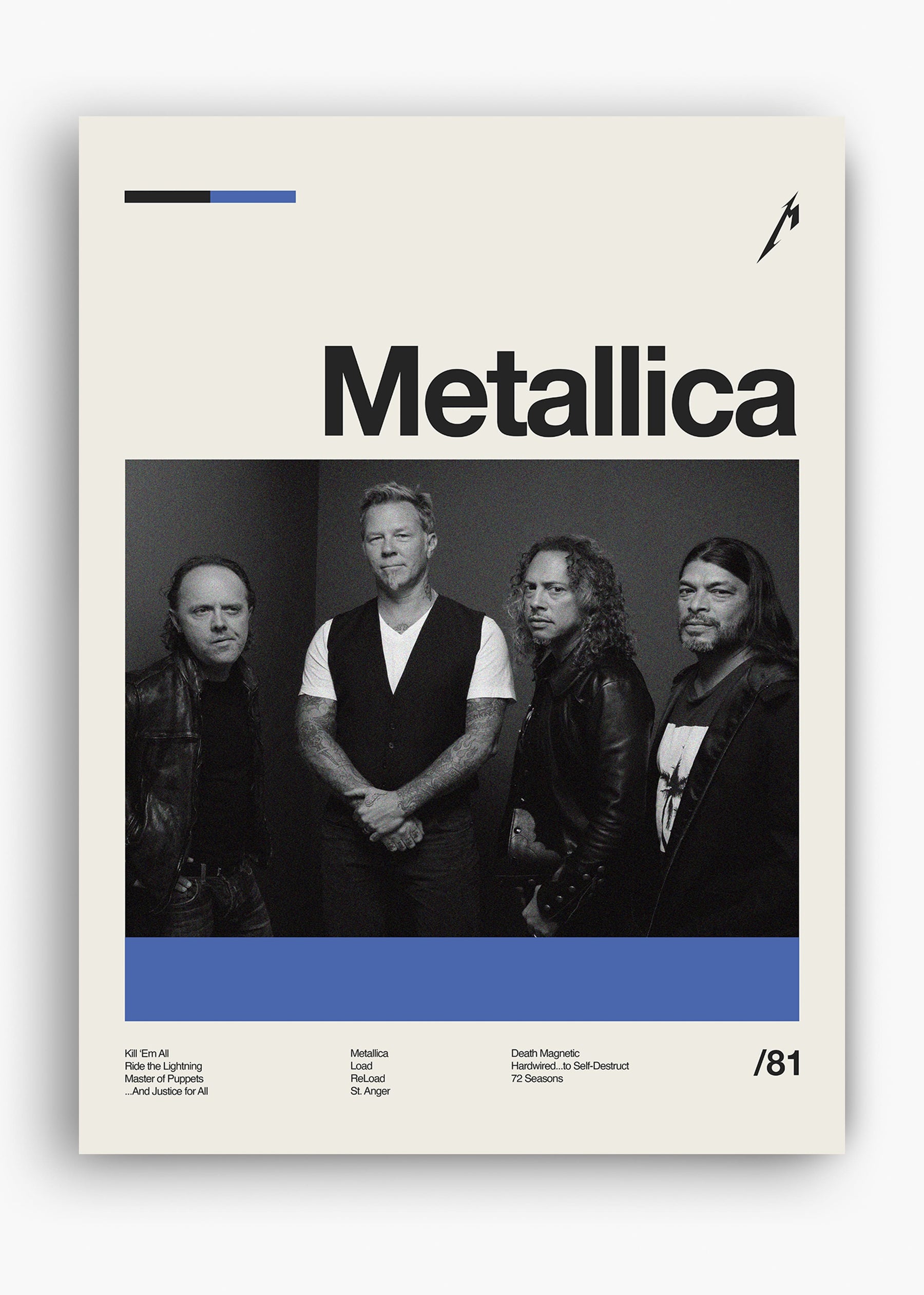Quadro Metallica Banda