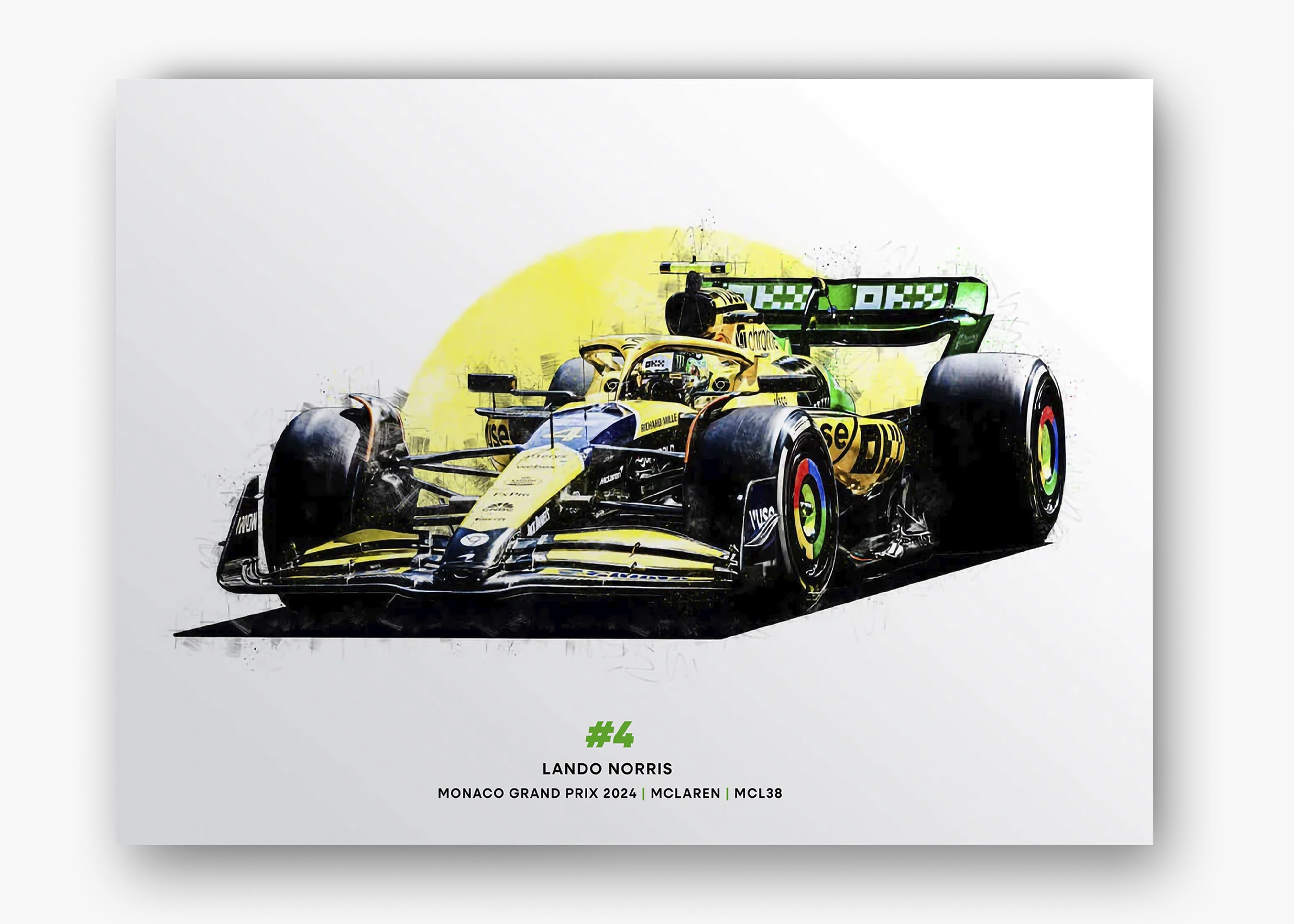 Quadro Lando Norris #4 Monaco GP 2024