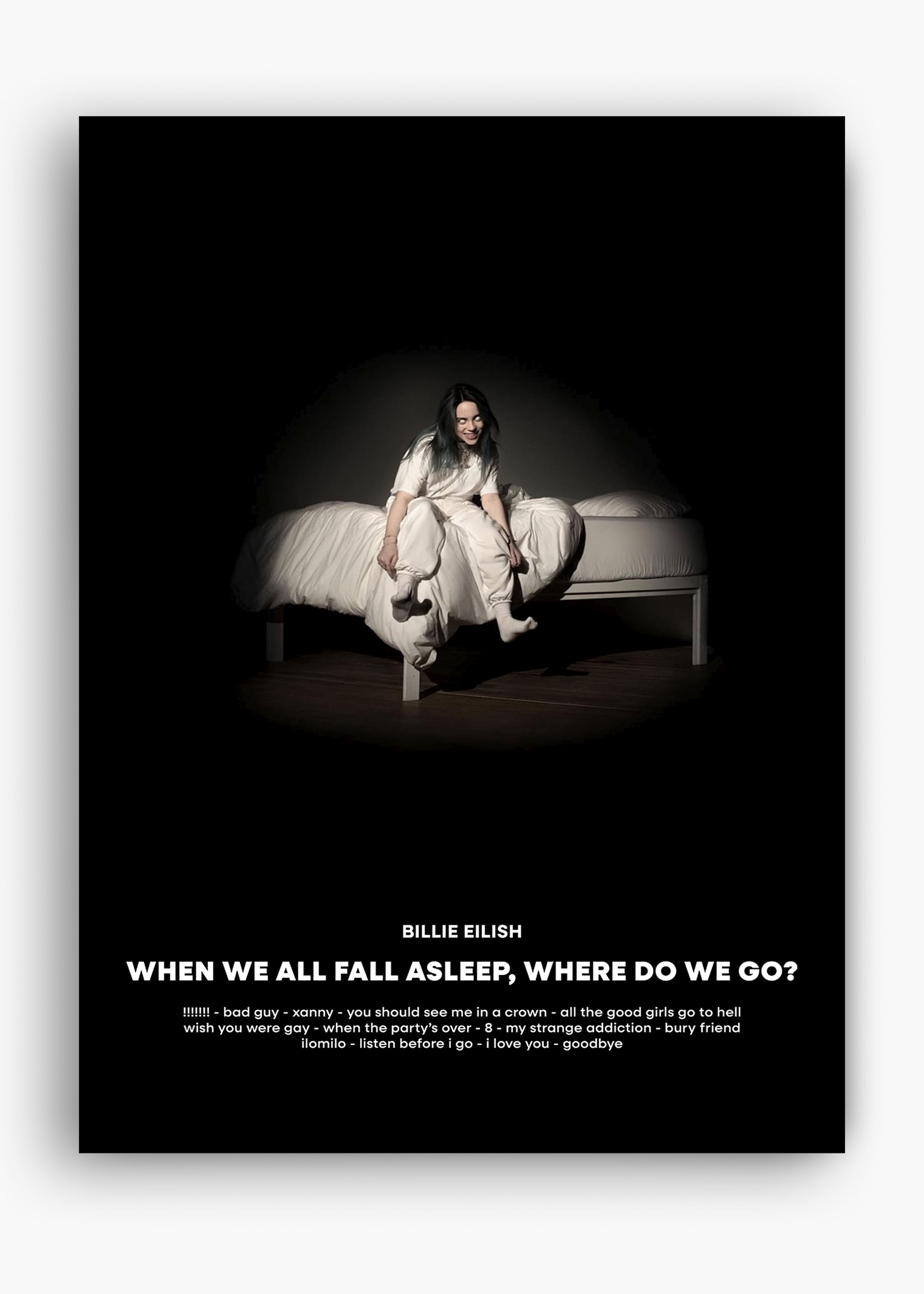 Quadro Billie Eilish When We All Fall Asleep Capa