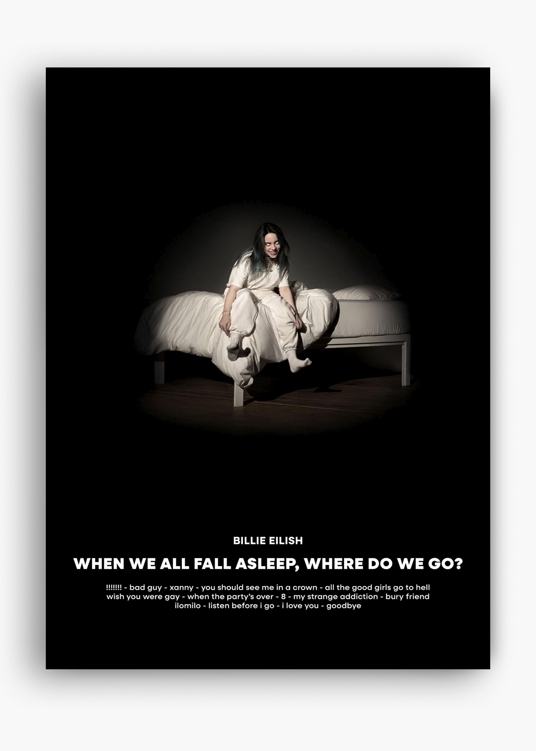 Quadro Billie Eilish When We All Fall Asleep Capa