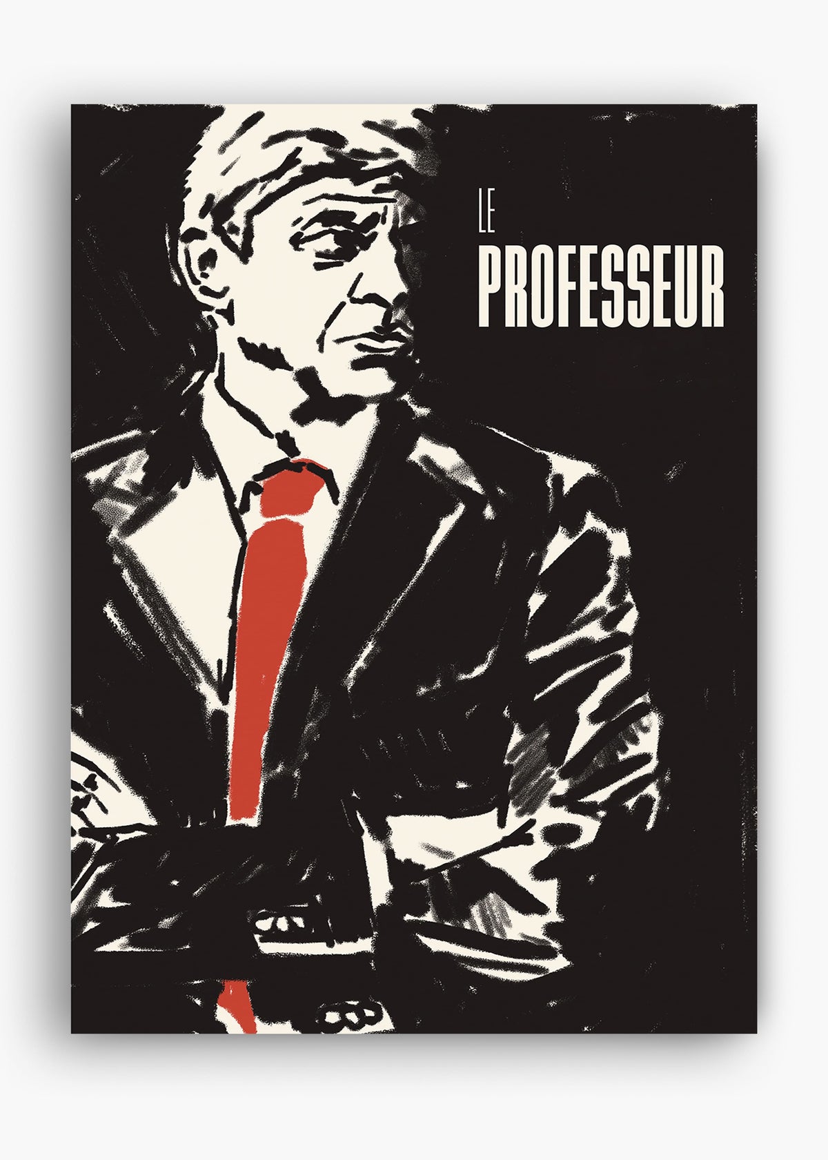 Quadro decorativo Arsene Wenger Le Professeur Arsenal — arte de futebol para parede | Cübe Quadros