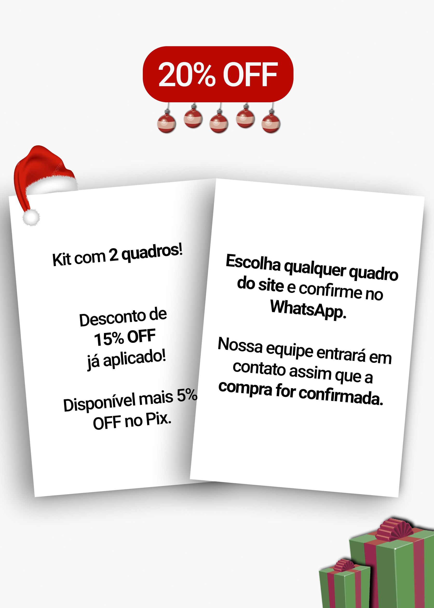 Kit 2 Quadros A Sua Escolha