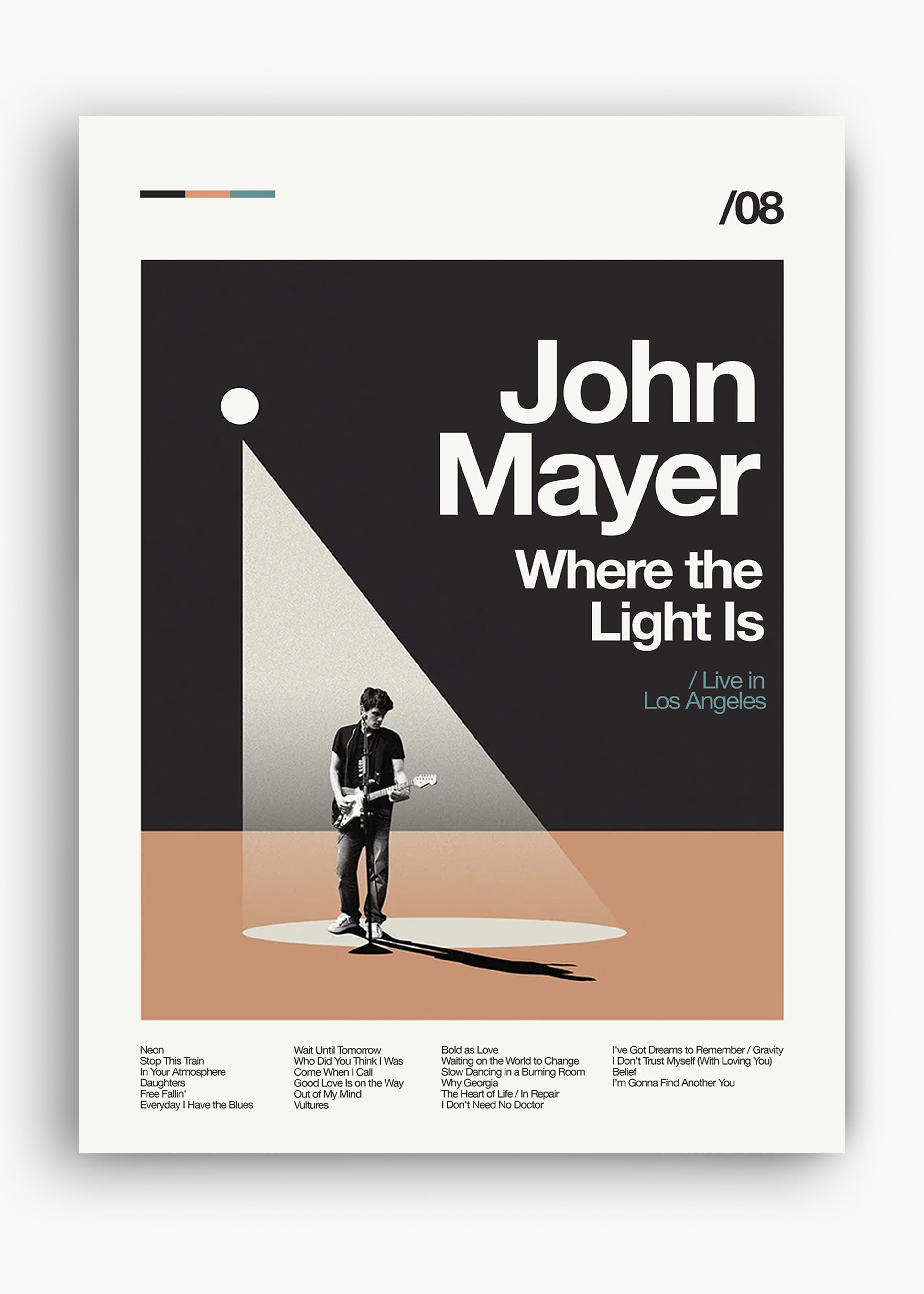 Quadro John Mayer Where the Light Is v2