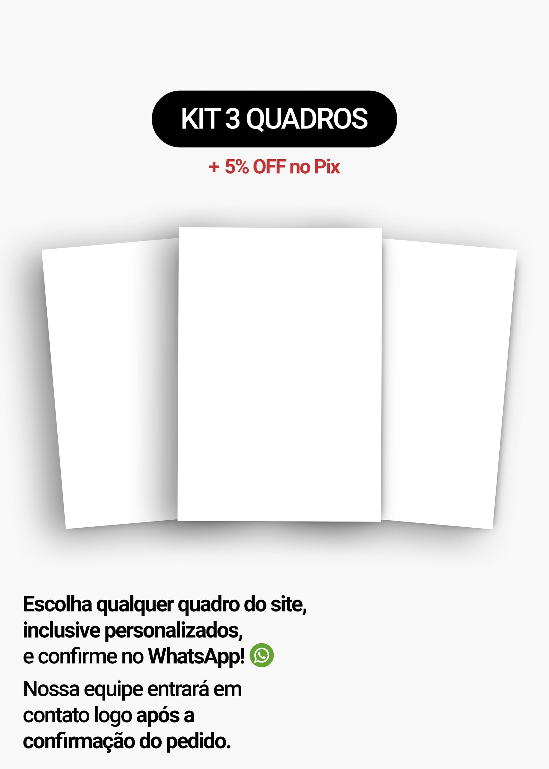 Kit 3 Quadros A Sua Escolha