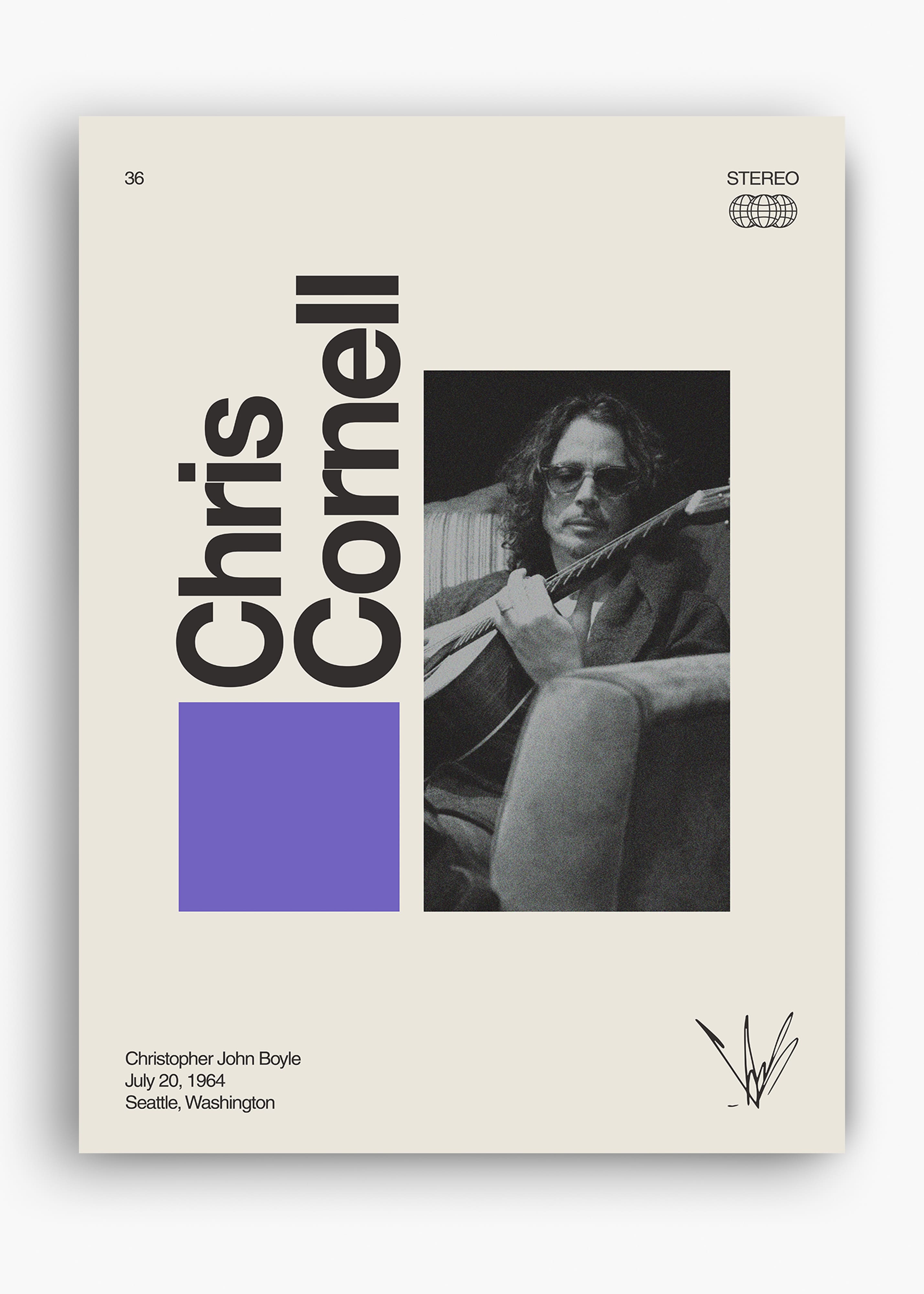 Quadro Signature Chris Cornell