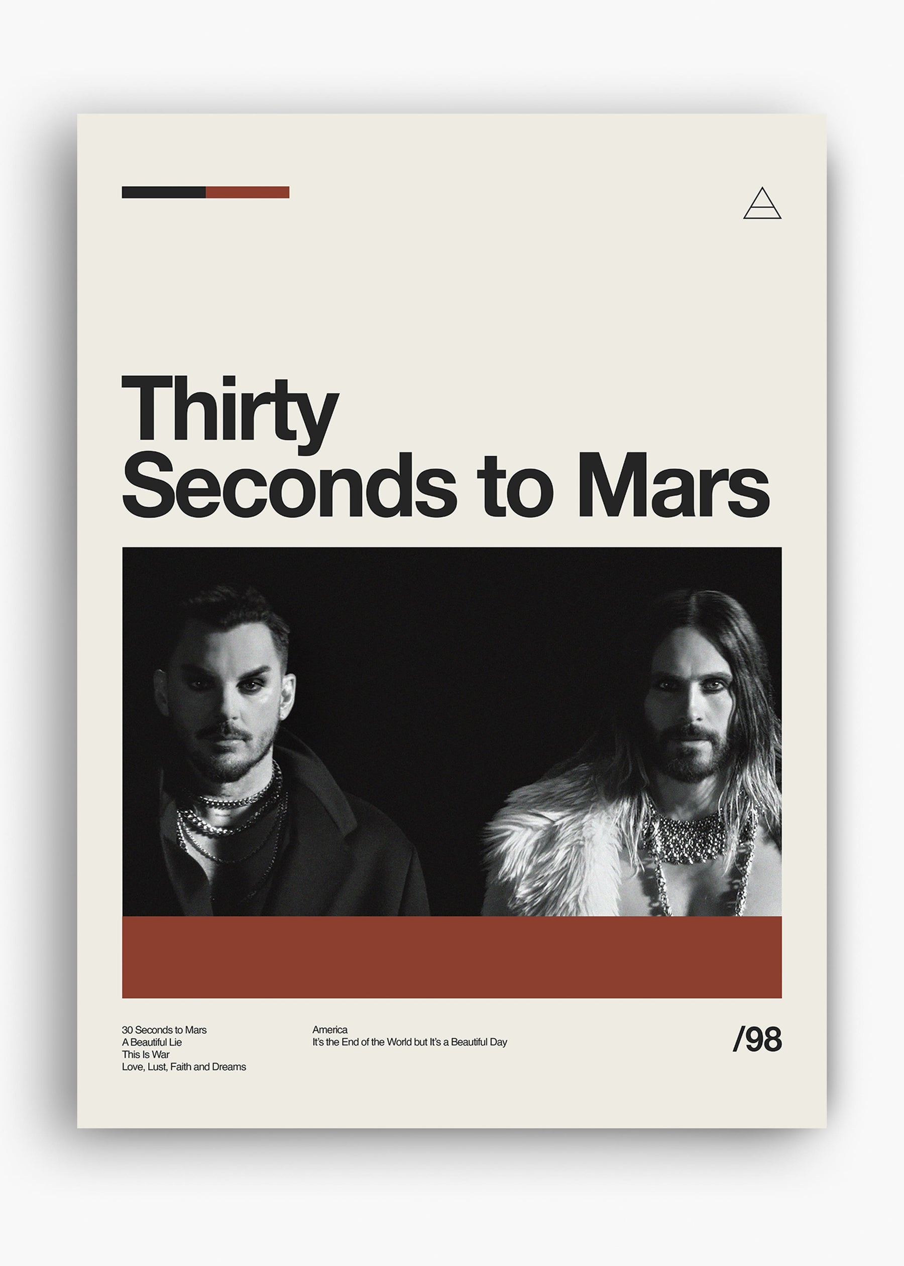 Quadro Thirty Seconds to Mars Banda
