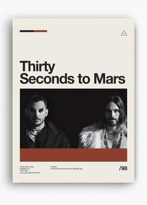 Quadro Thirty Seconds to Mars Banda