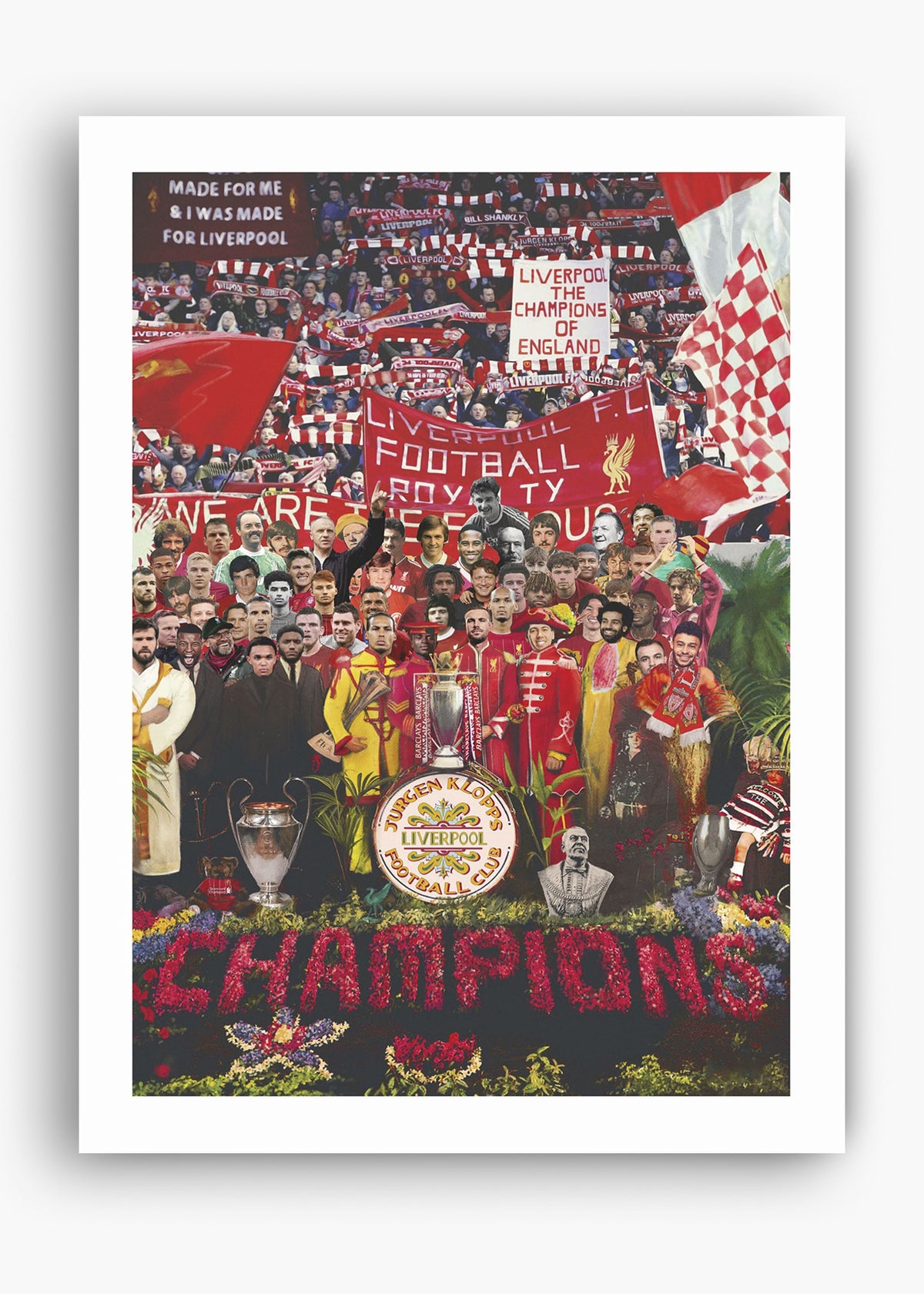 Quadro decorativo Liverpool Champions — arte de futebol para parede | Cübe Quadros