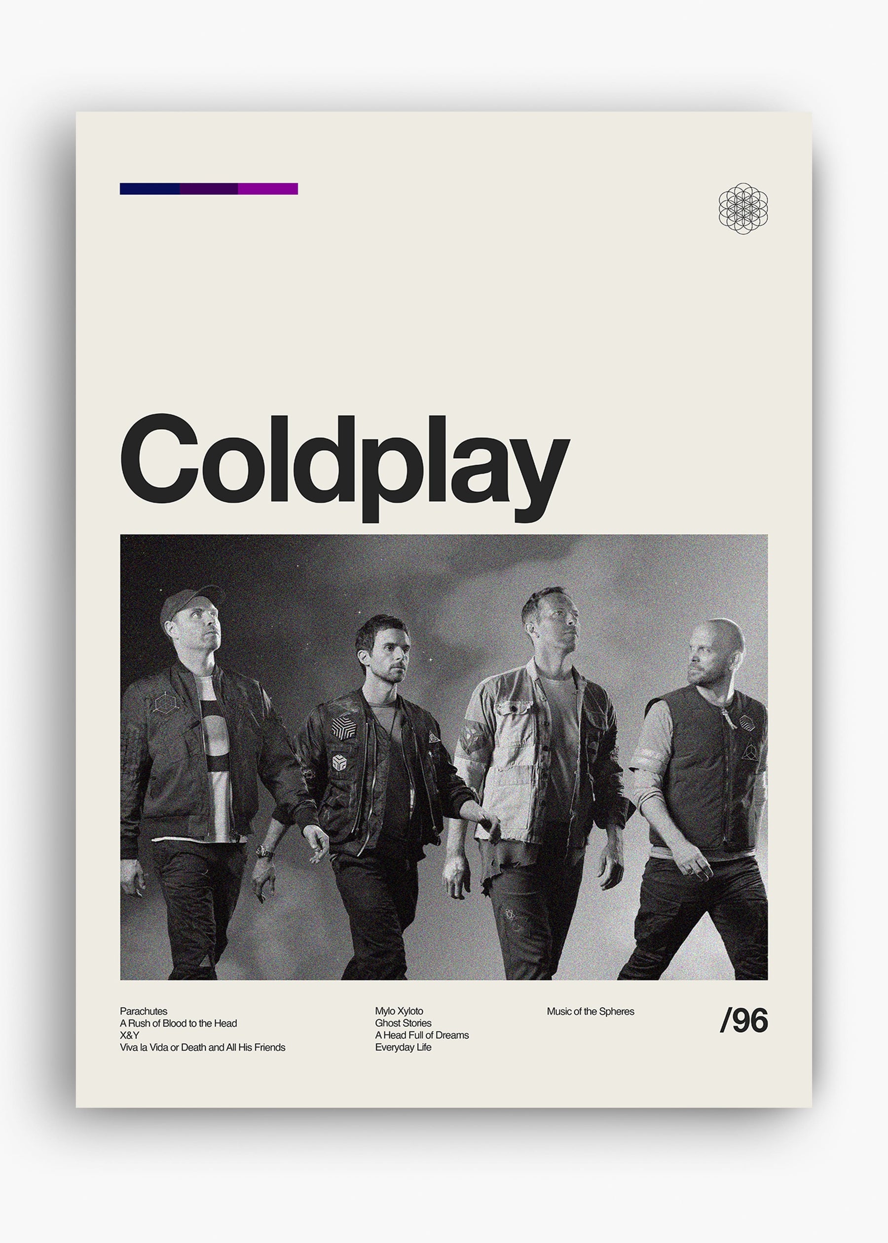 Quadro Coldplay Banda