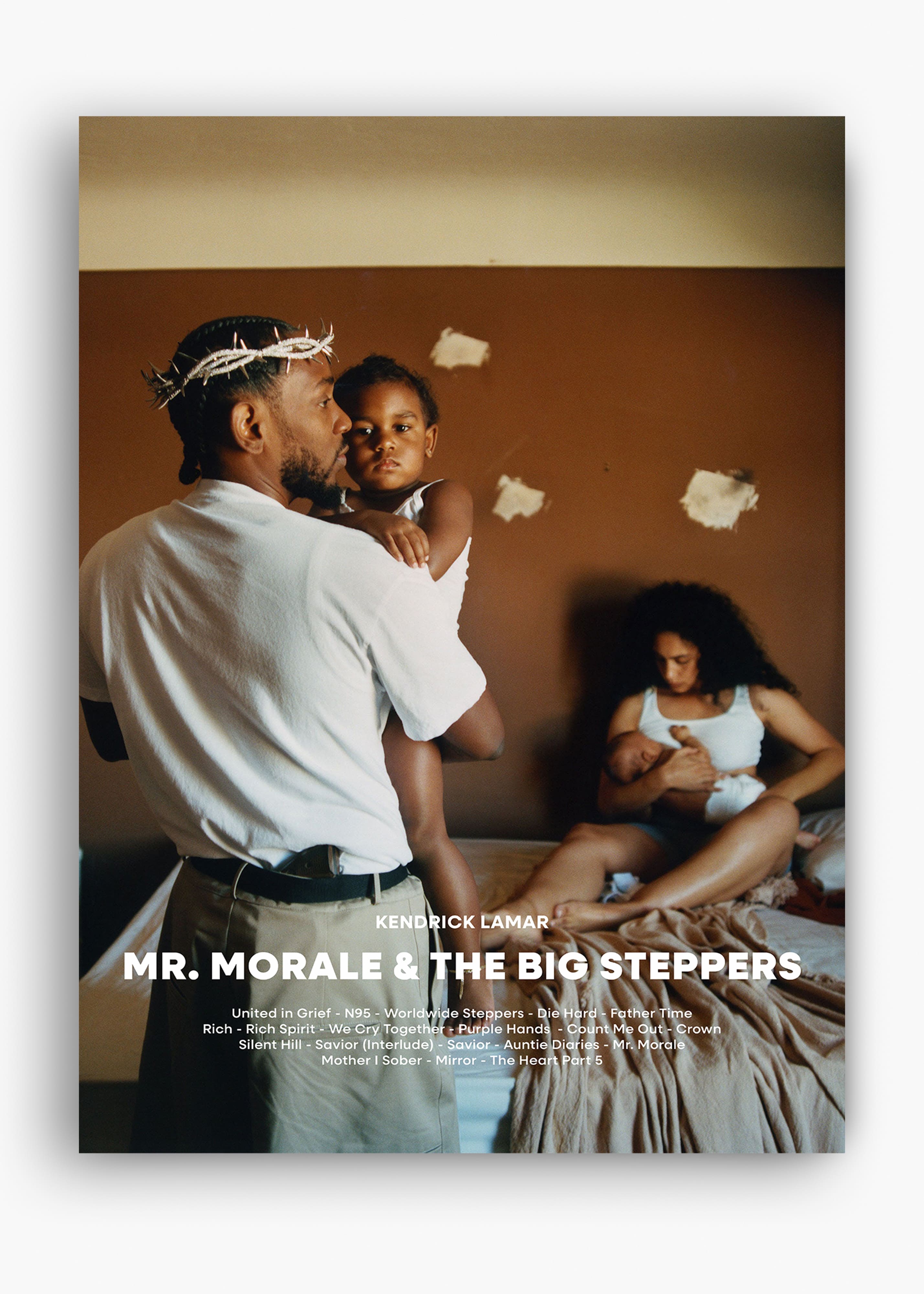 Quadro decorativo Kendrick Lamar Mr Morale The Big Steppers — arte de rap para parede | Cübe Quadros
