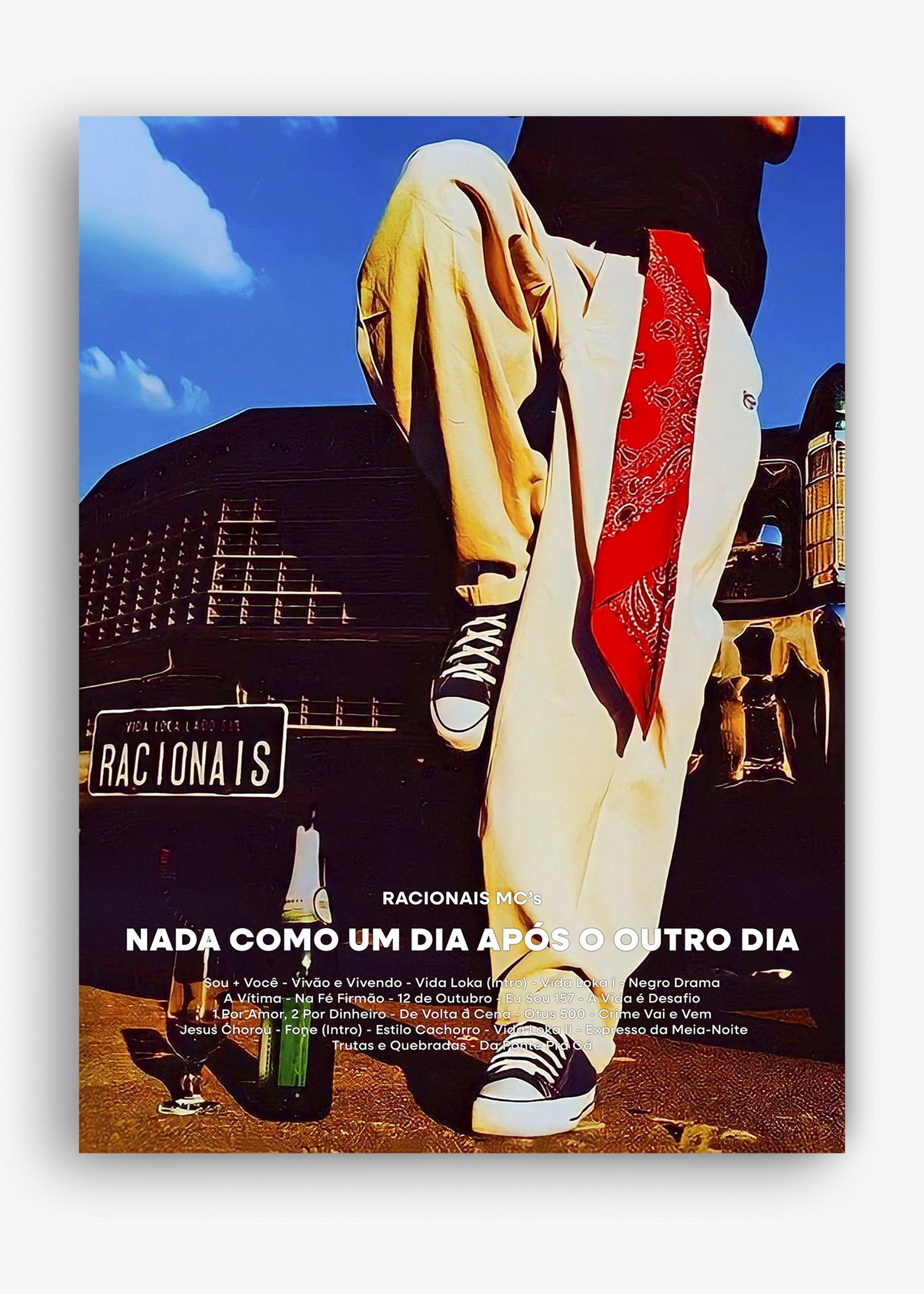 Quadro Racionais Mc`s - Nada como um Dia após o outro Dia Capa