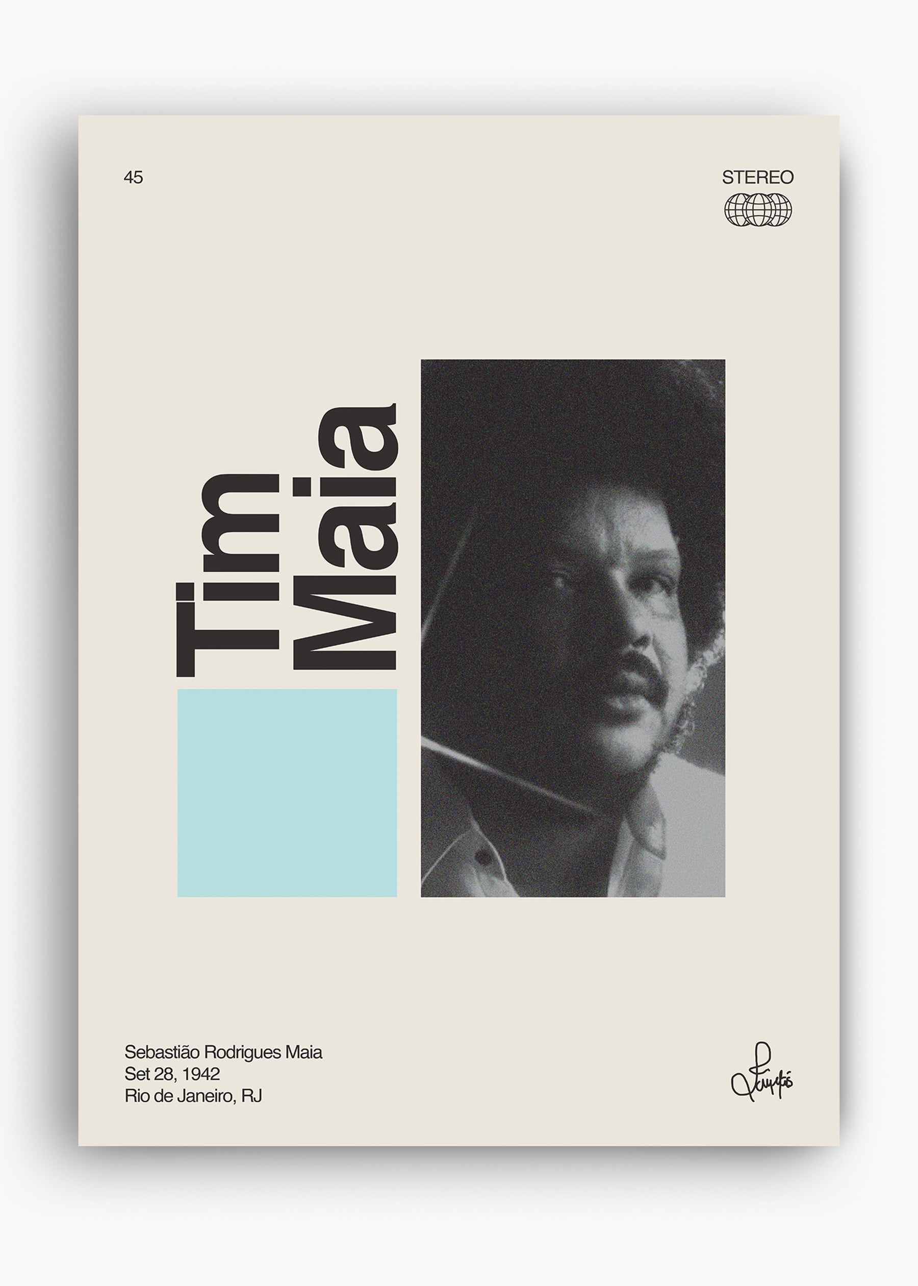 Quadro Signature Tim Maia