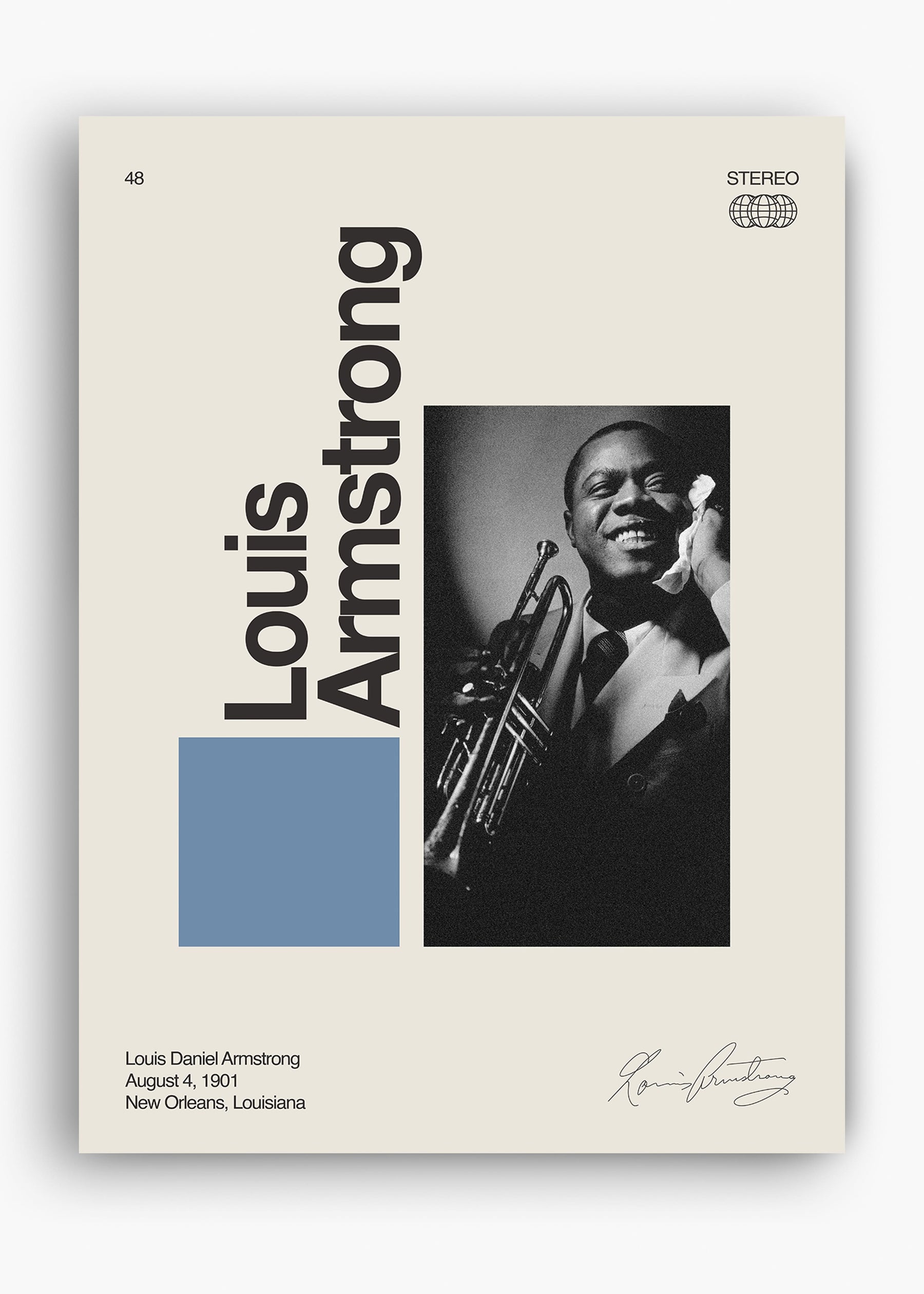 Quadro Signature Louis Armstrong
