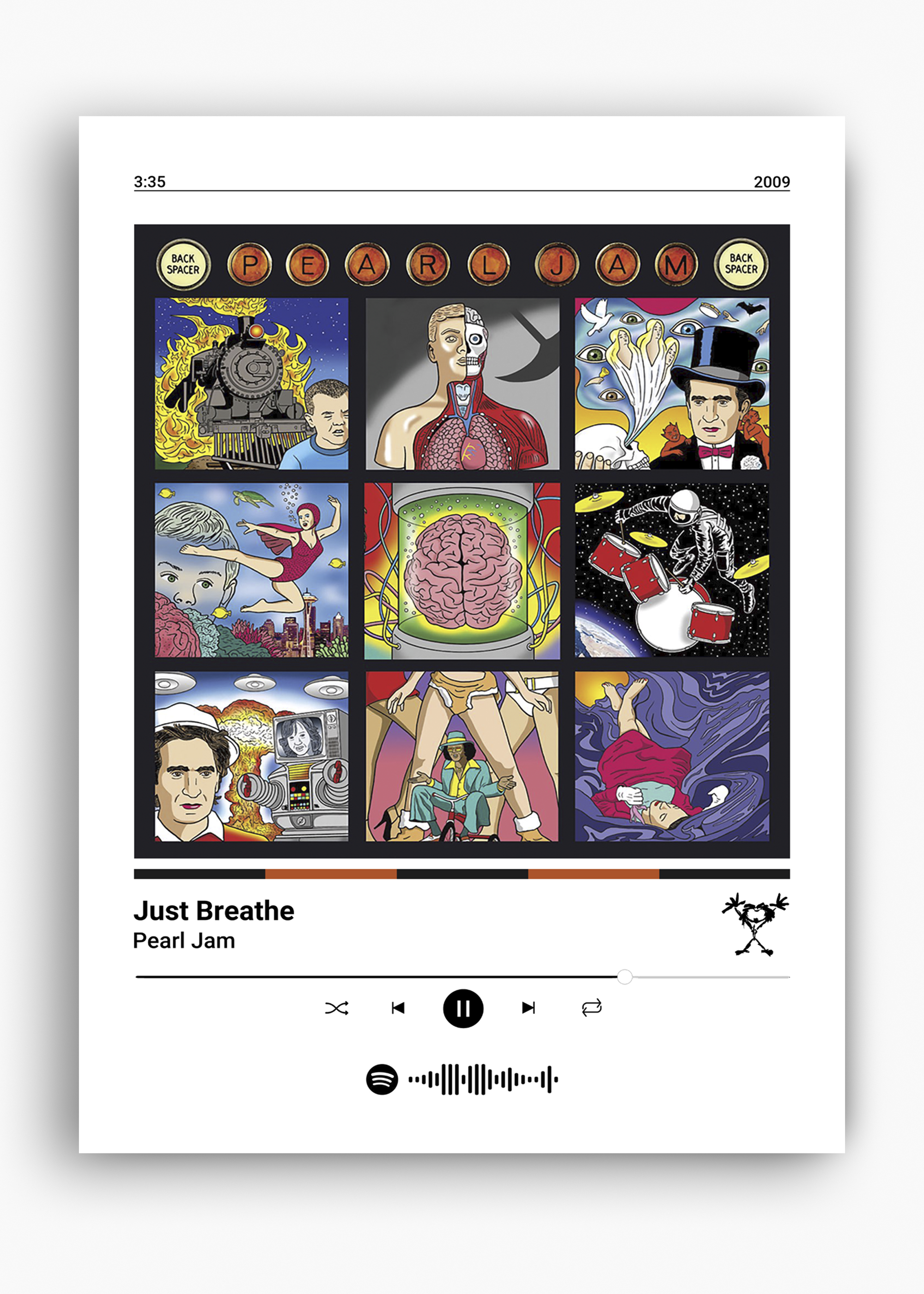 Quadro Pearl Jam Just Breathe - 10