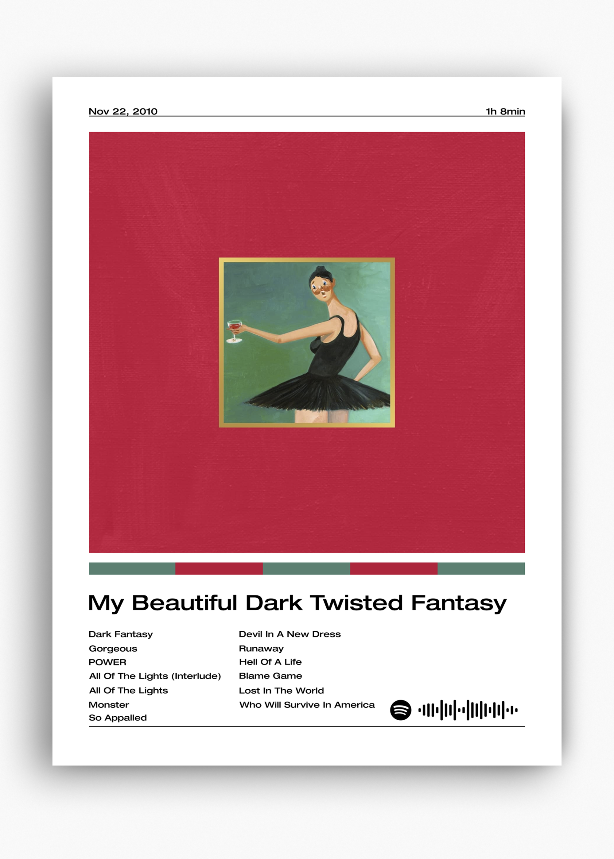 Quadro Kanye West My Beautiful Dark Twisted Fantasy - 10