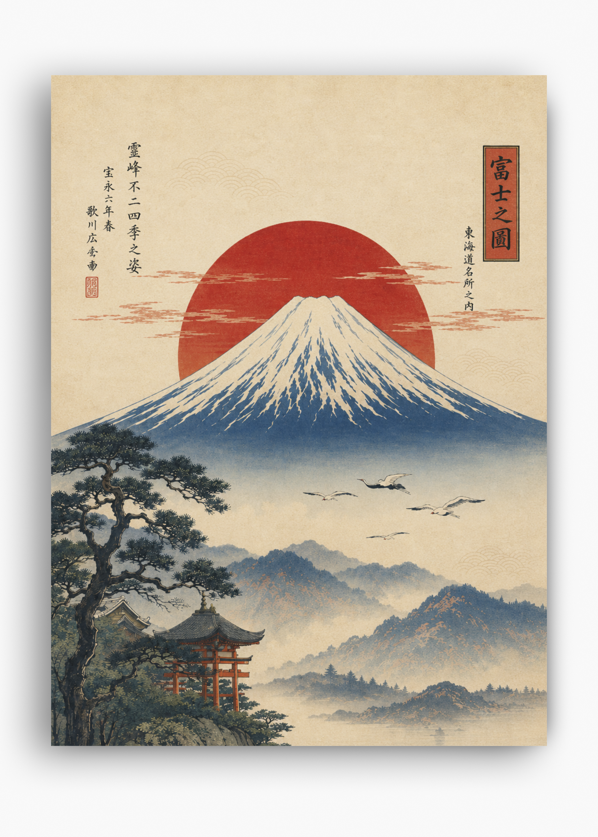 Quadro Japonês Fuji no Zu - 10