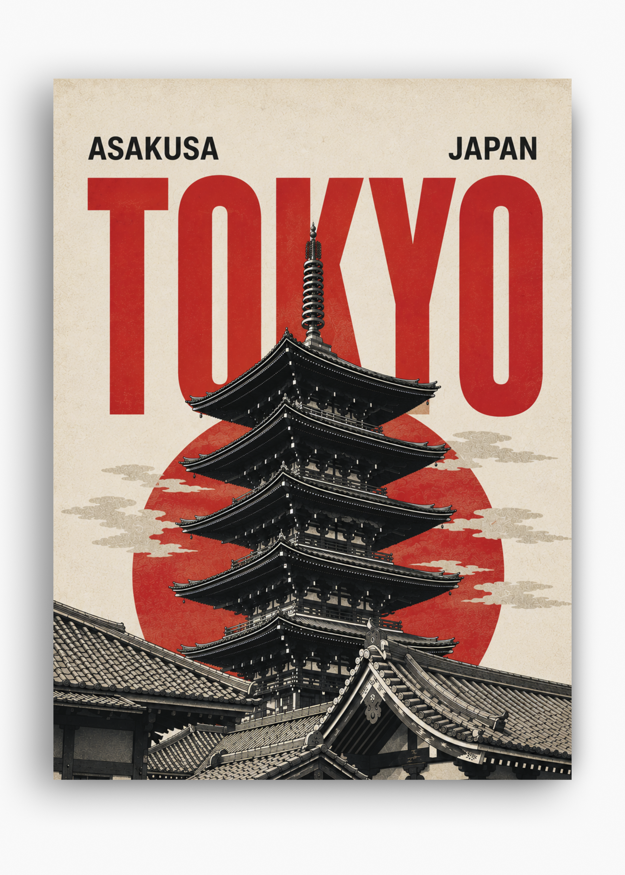 Quadro Japonês Asakusa Red - 10