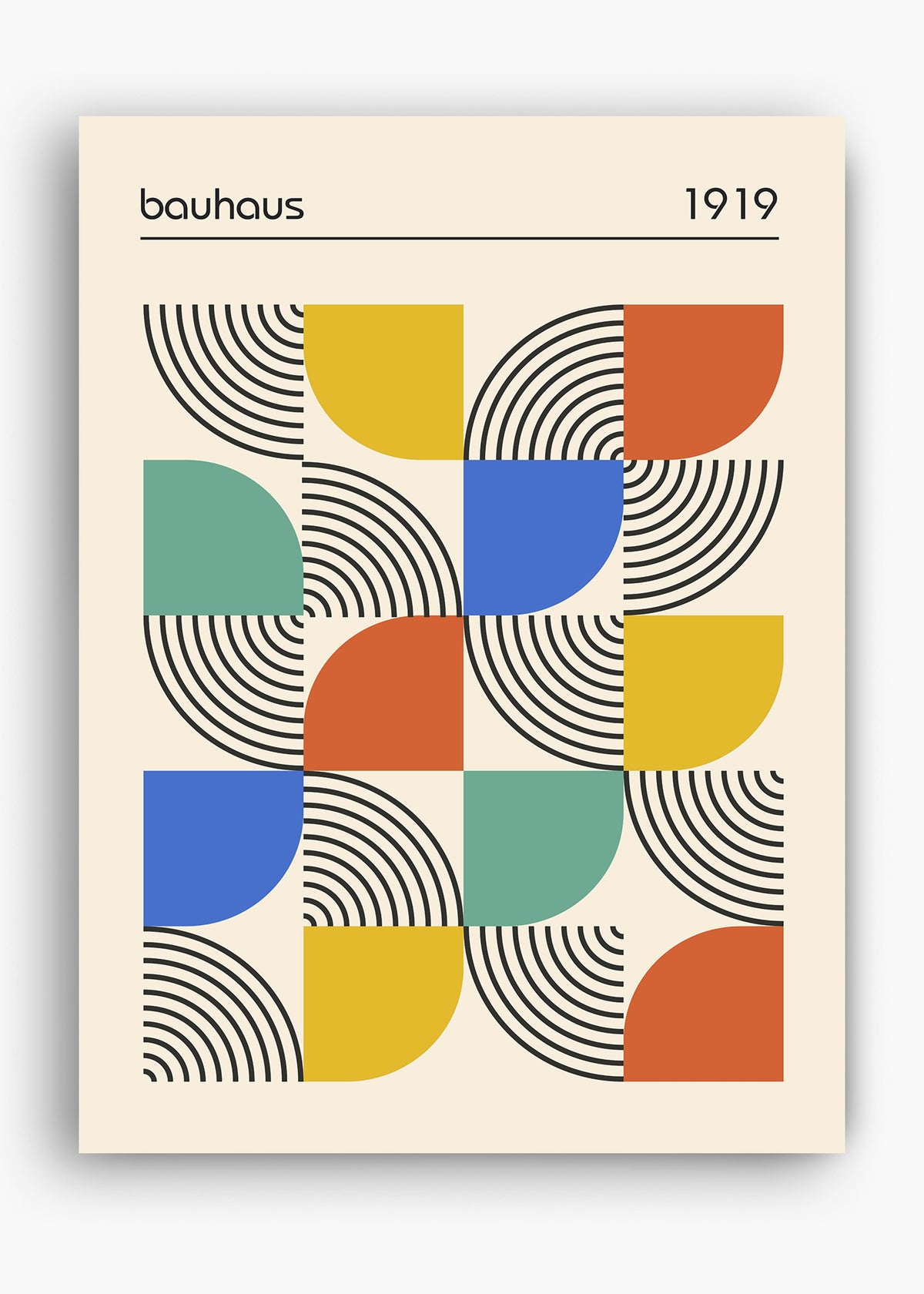 Quadro Bauhaus Geometric Harmony