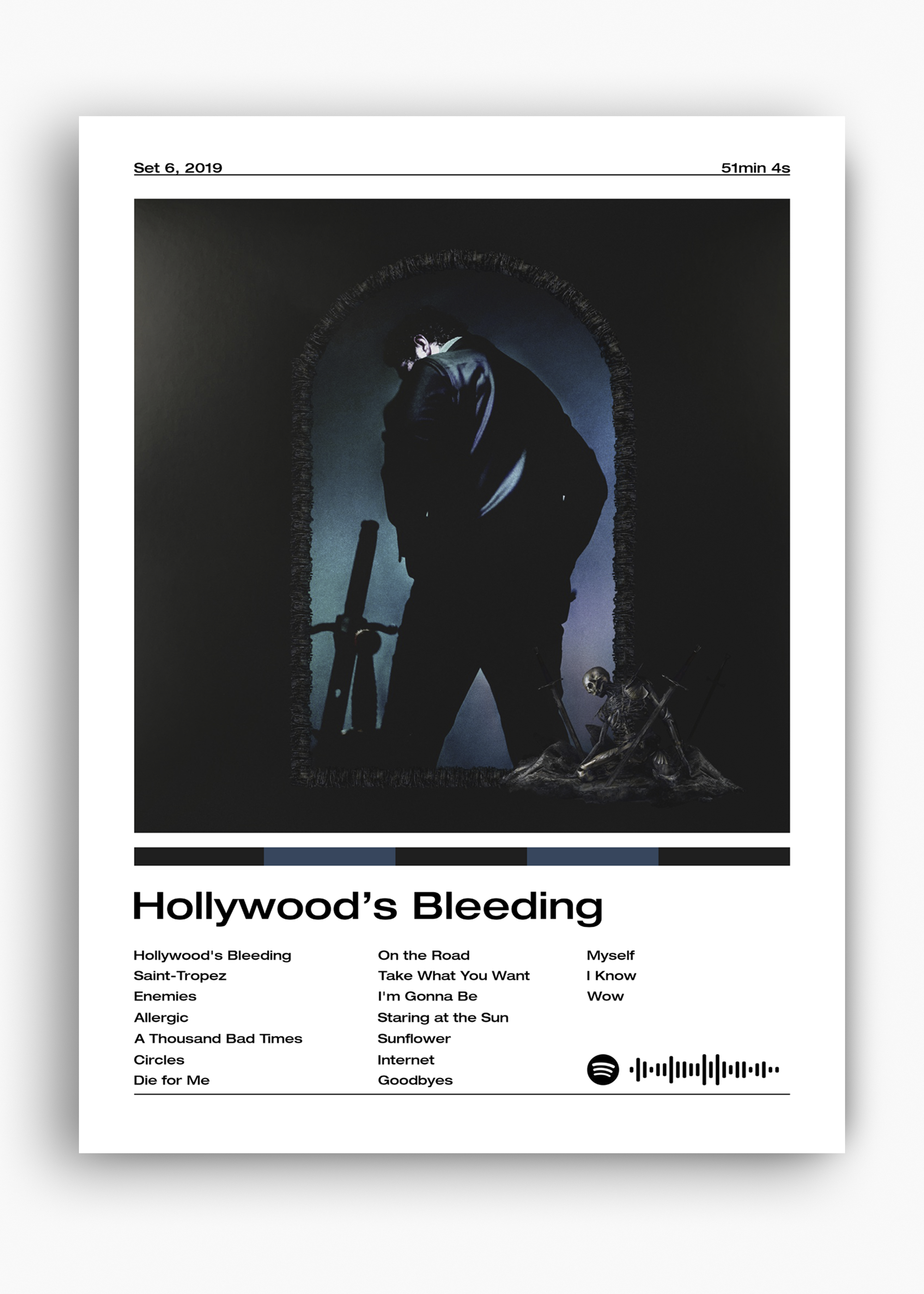 Quadro Post Malone Hollywood's Bleeding - 10