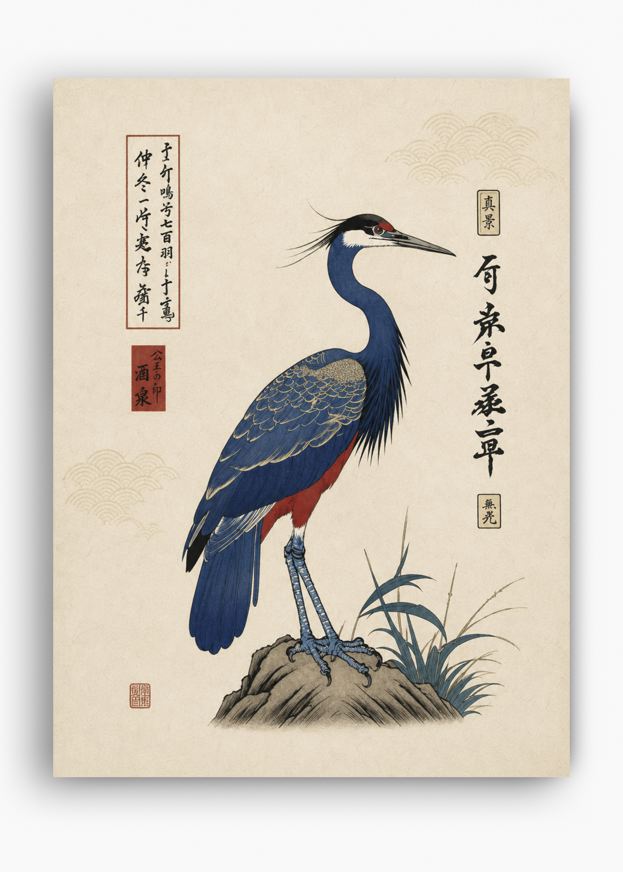 Quadro Japonês Aosagi - 10