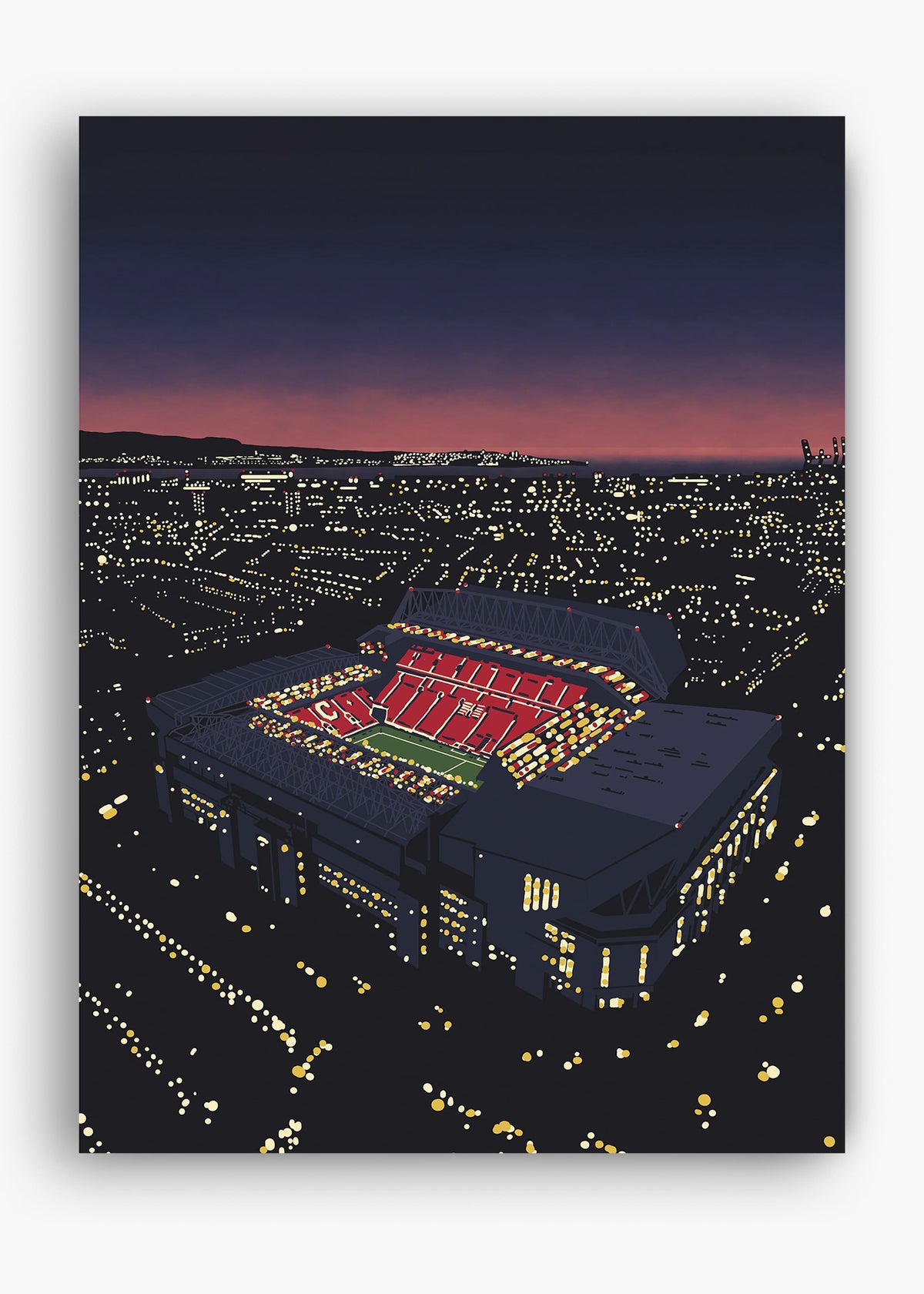 Quadro decorativo Liverpool Anfield — arte de futebol para parede | Cübe Quadros
