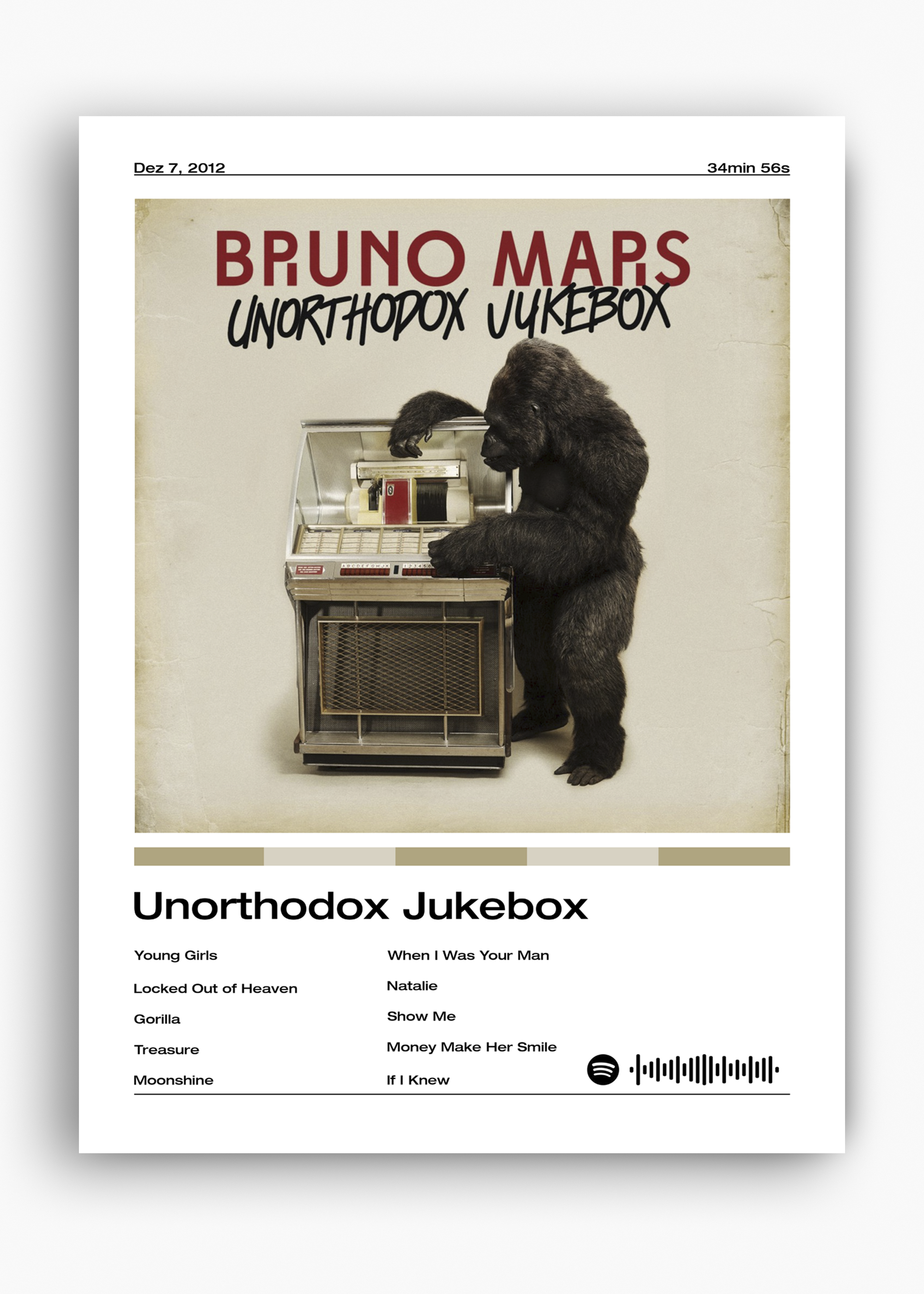 Quadro Bruno Mars Unorthodox Jukebox - 10