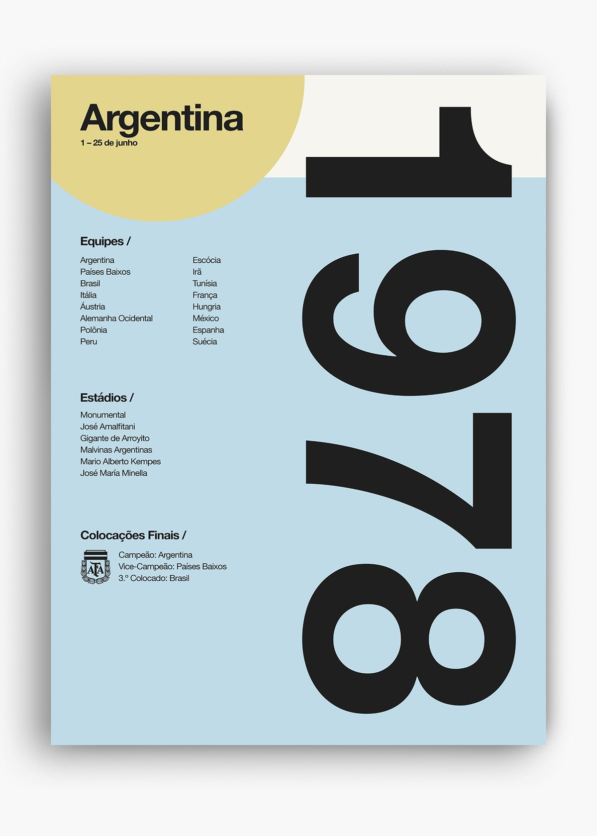 Quadro Copa do Mundo Argentina 1978